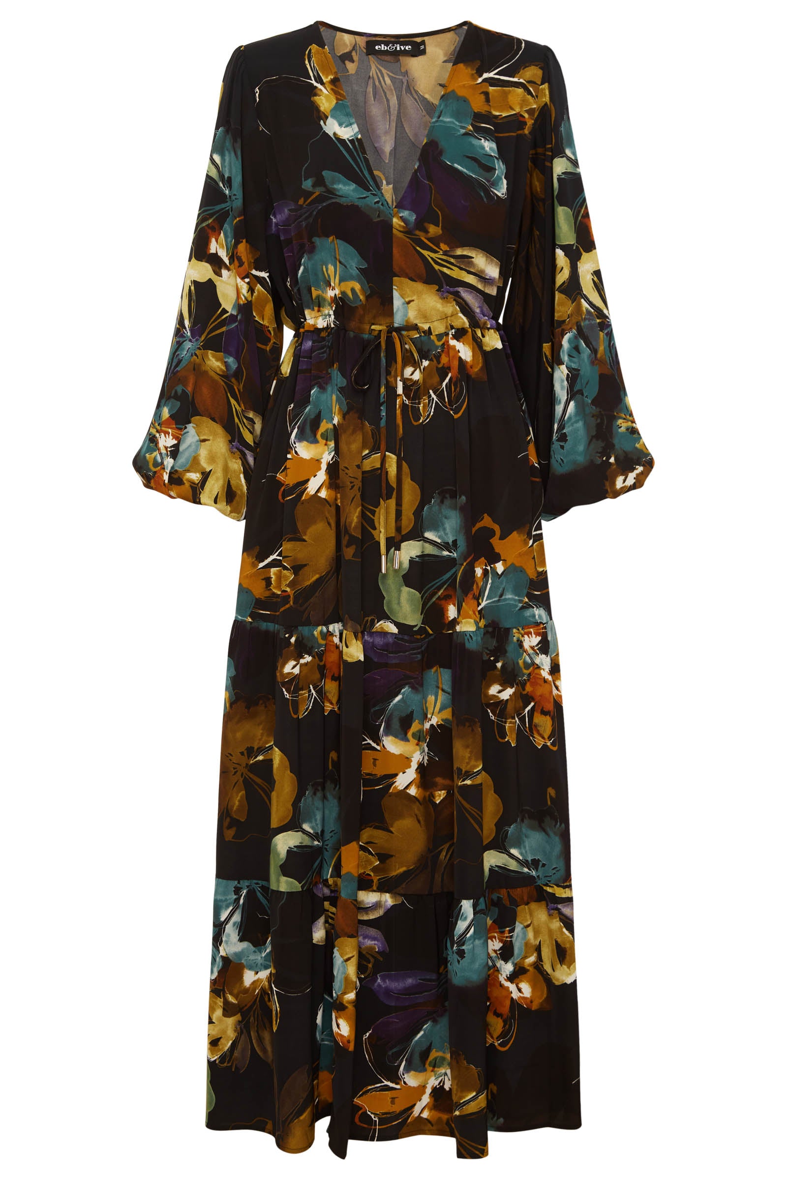 Elsie Maxi Dress - Botanical Black