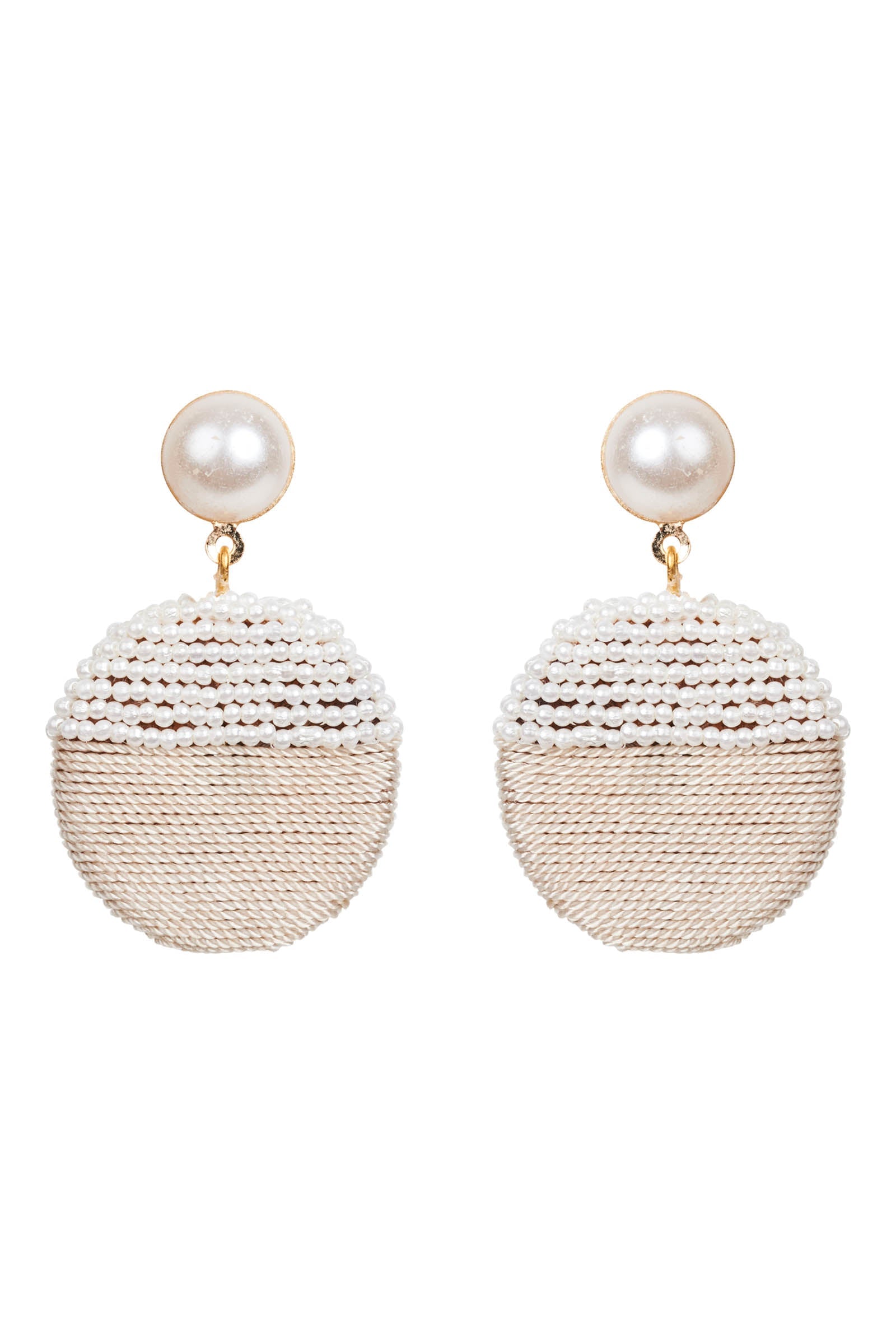Elsie Round Earring - Ecru
