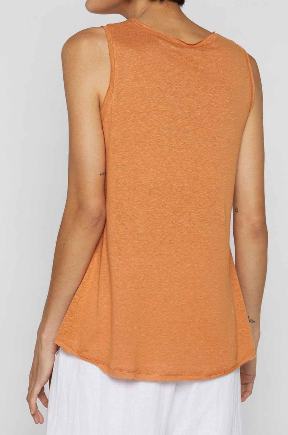 Libra Tank Top - Terracotta - Isle of Mine Clothing - Top Sleeveless Linen