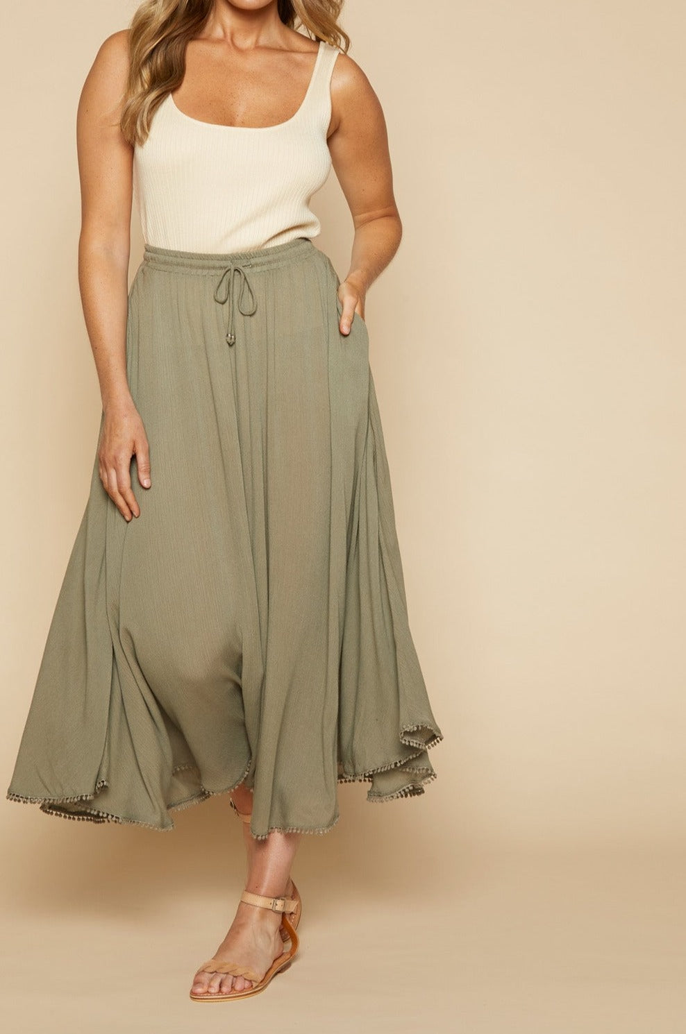 La Luna Maxi Skirt - Aloe - Isle of Mine Clothing - Skirt Maxi