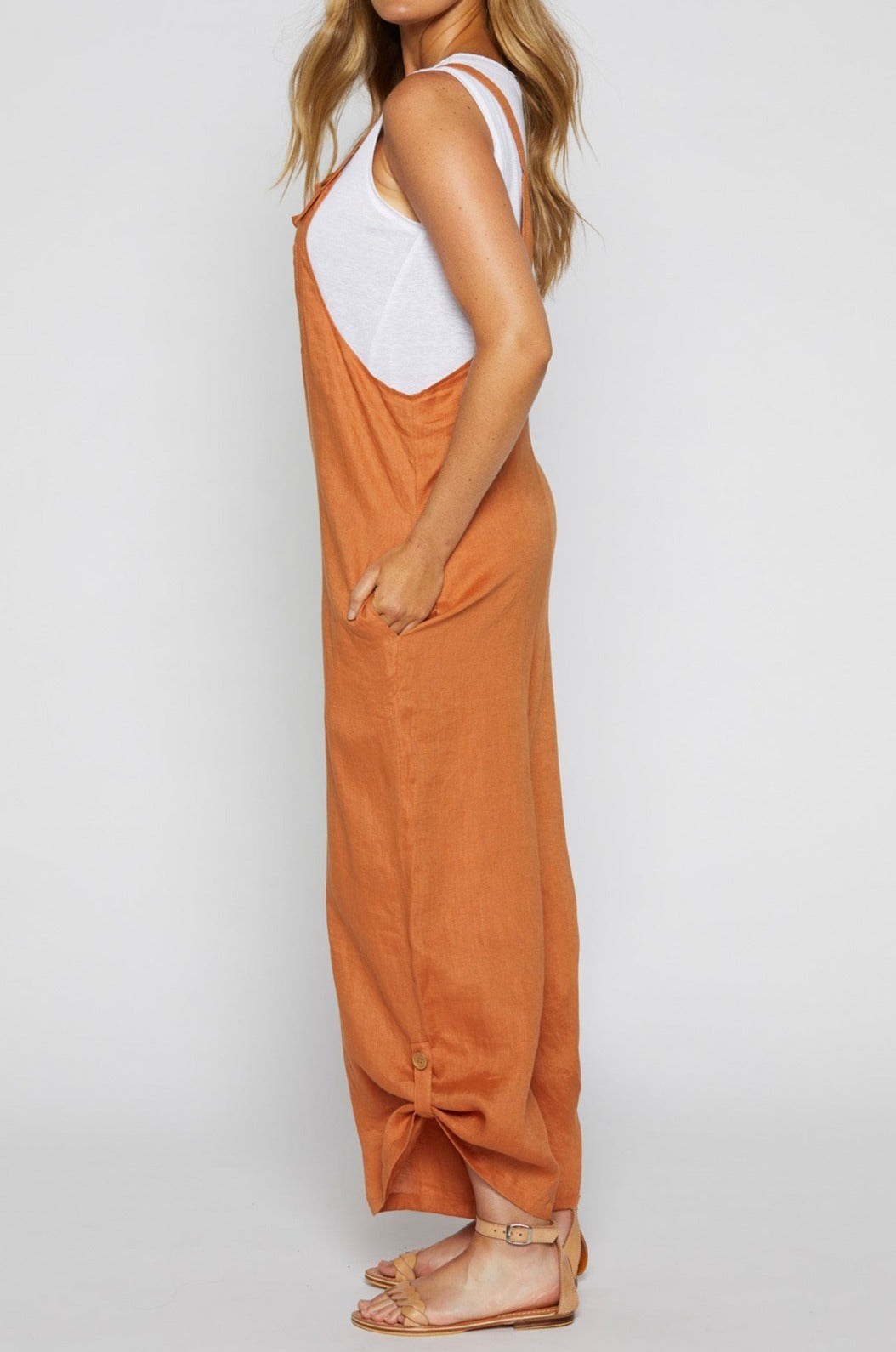 Mystic Jumpsuit - Rust - Isle of Mine Clothing - Jumpsuit Linen