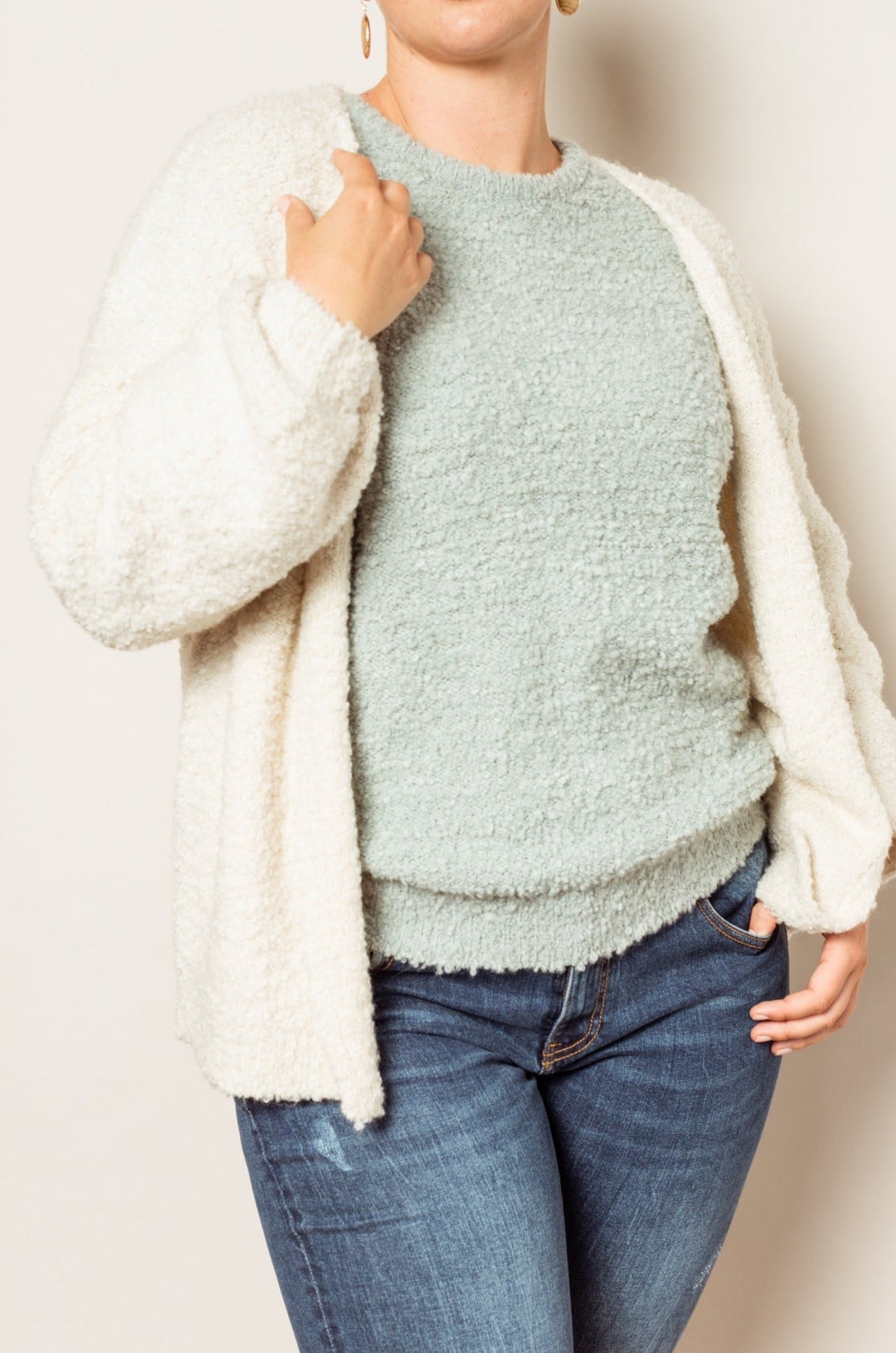 Essence Cardigan - Canvas - Isle of Mine Clothing - Knit Cardigan One Size