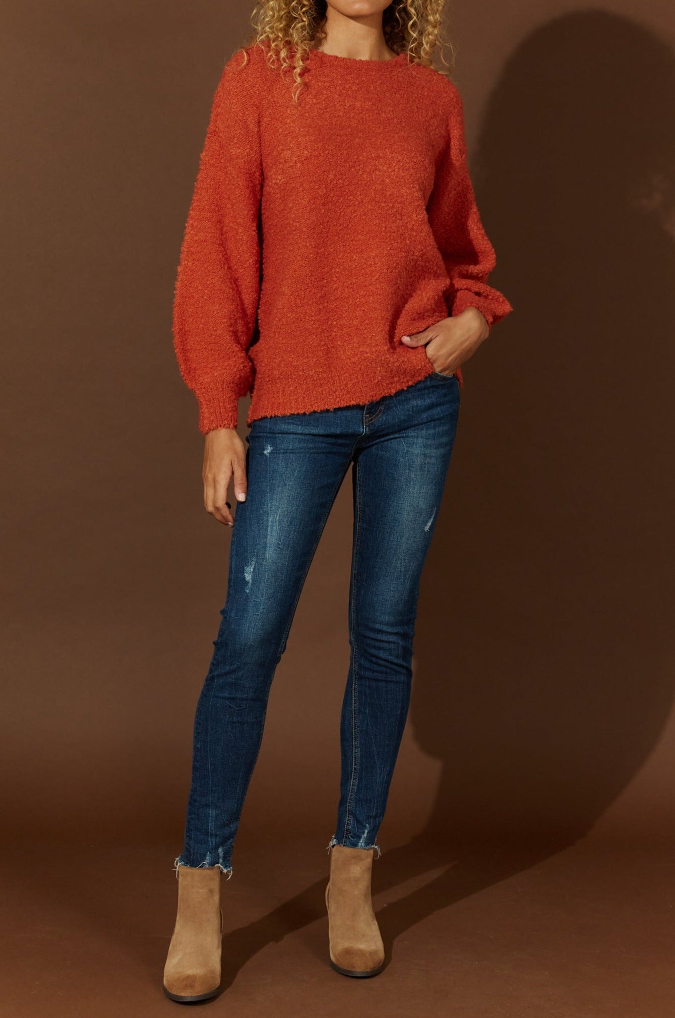 Essence Knit - Rust - Isle of Mine Clothing - Knit Jumper