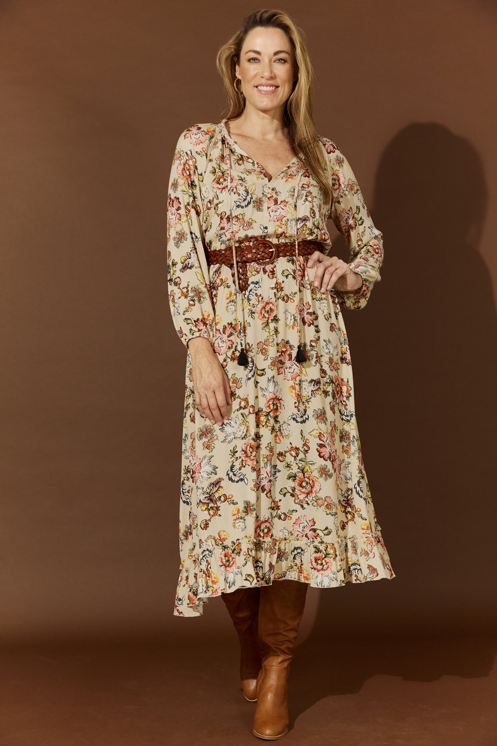 Flourish Maxi Dress - Fawn - Isle of Mine Clothing - Dress Maxi