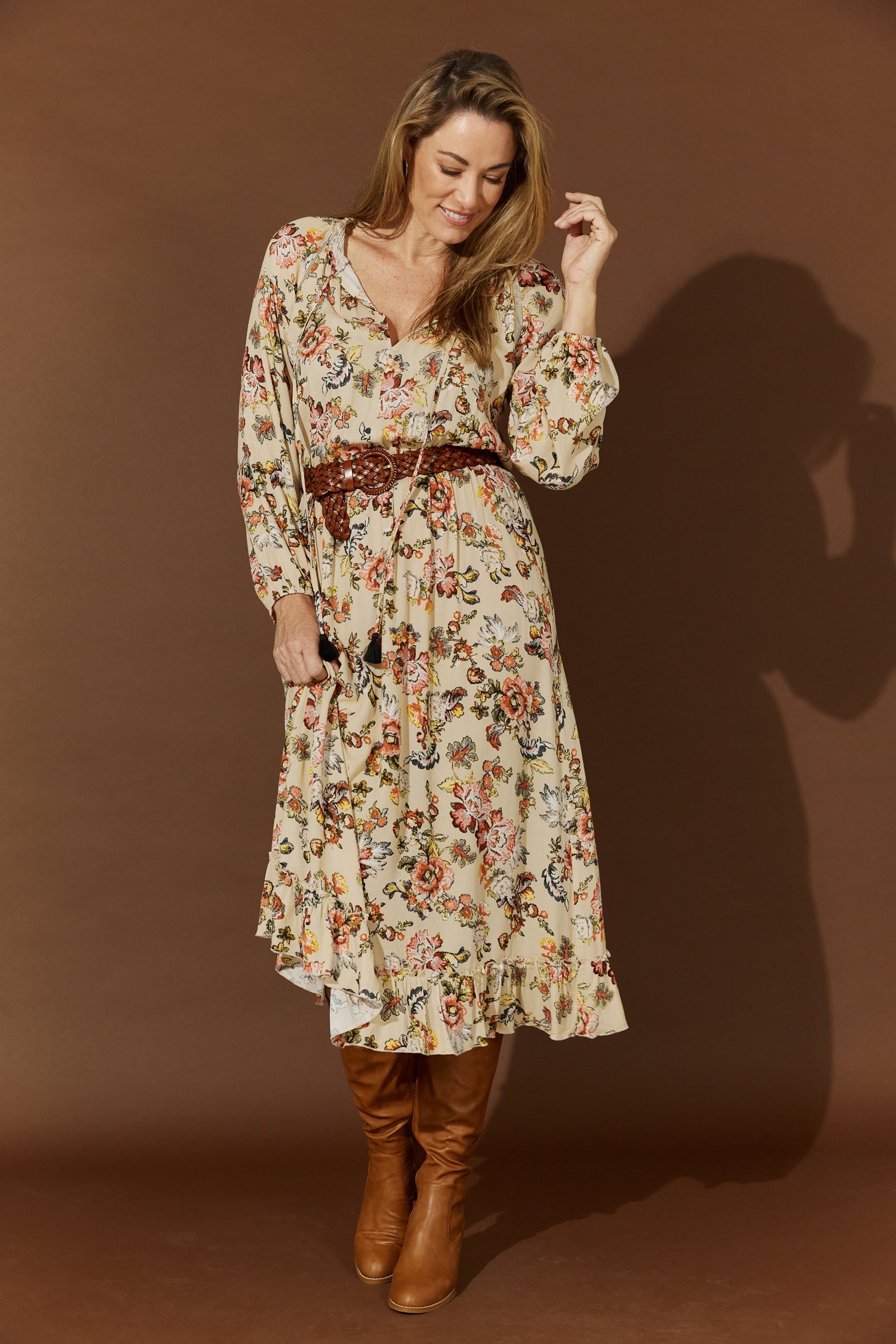 Flourish Maxi Dress - Fawn - Isle of Mine Clothing - Dress Maxi