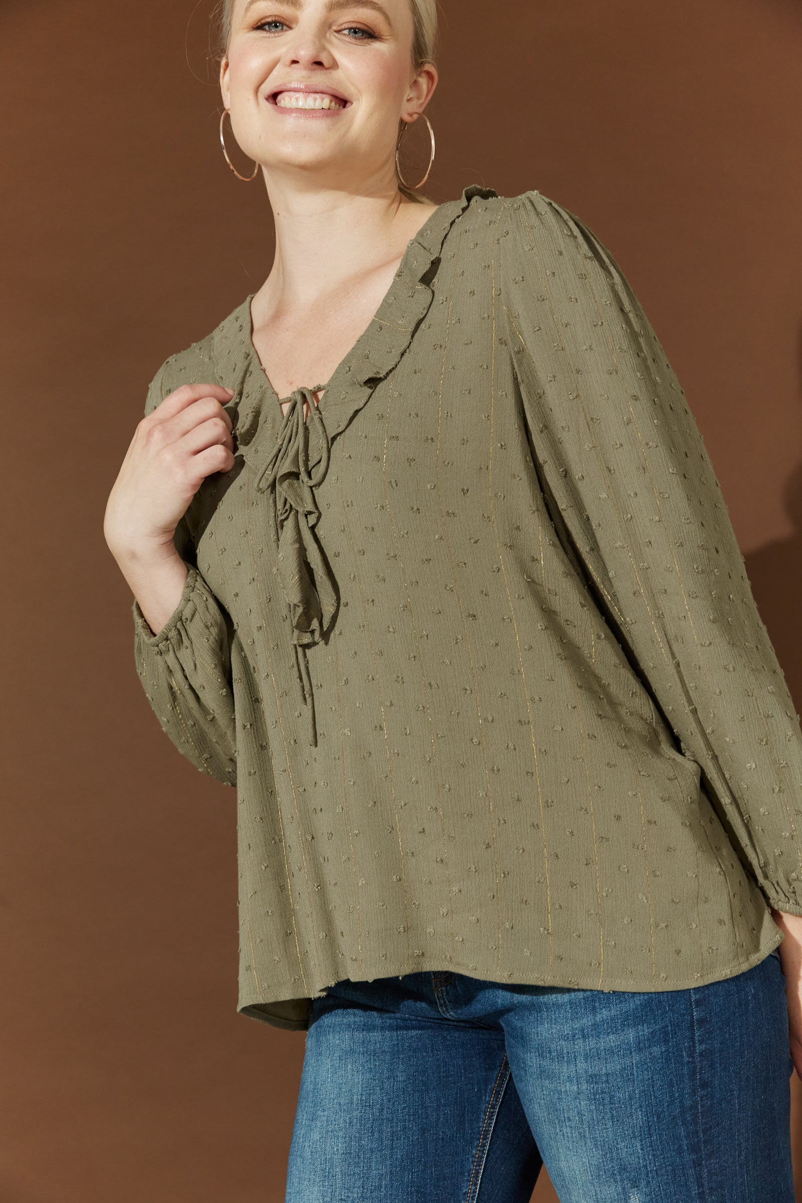 Ethereal Blouse - Moss - Isle of Mine Clothing - Top L/S Dressy