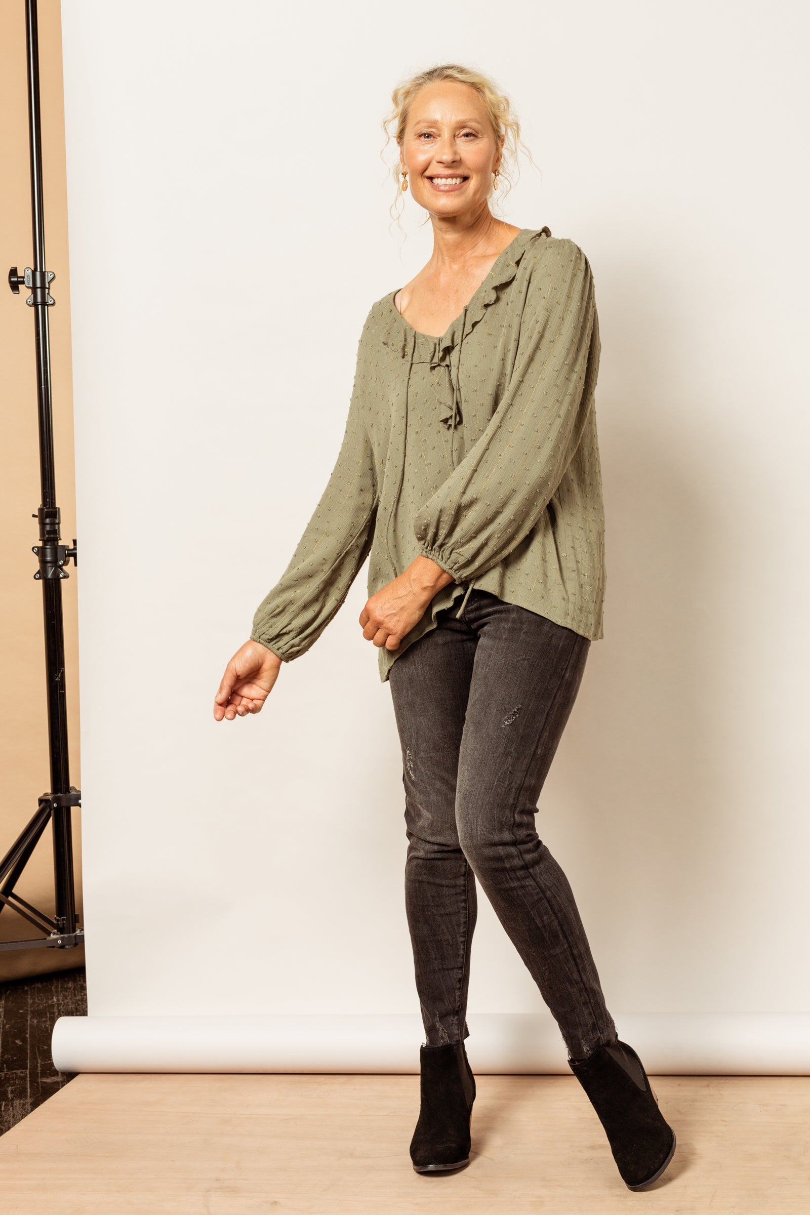 Ethereal Blouse - Moss - Isle of Mine Clothing - Top L/S Dressy