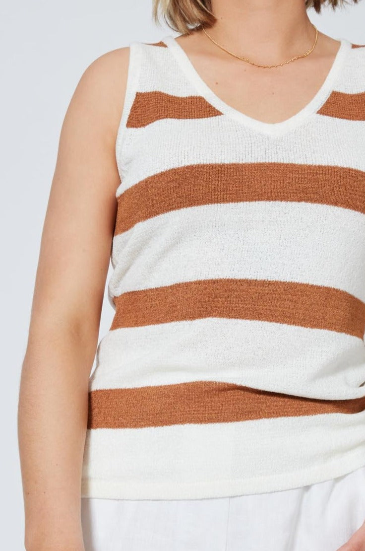 Pala Tank - Cinnamon - Isle of Mine Clothing - Knit Top Sleeveless