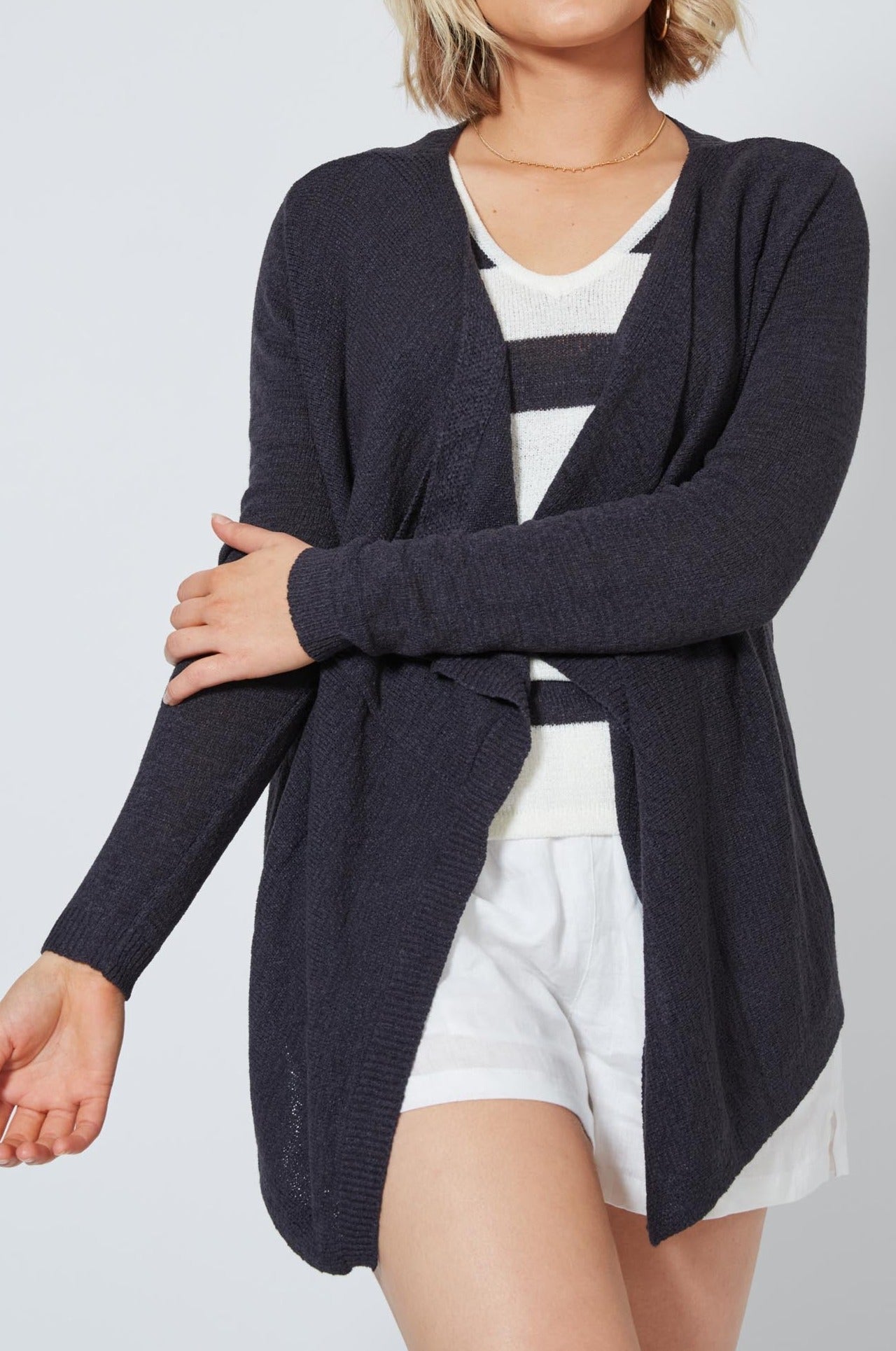 Pala Cardigan - Indigo - Isle of Mine Clothing - Knit Cardigan