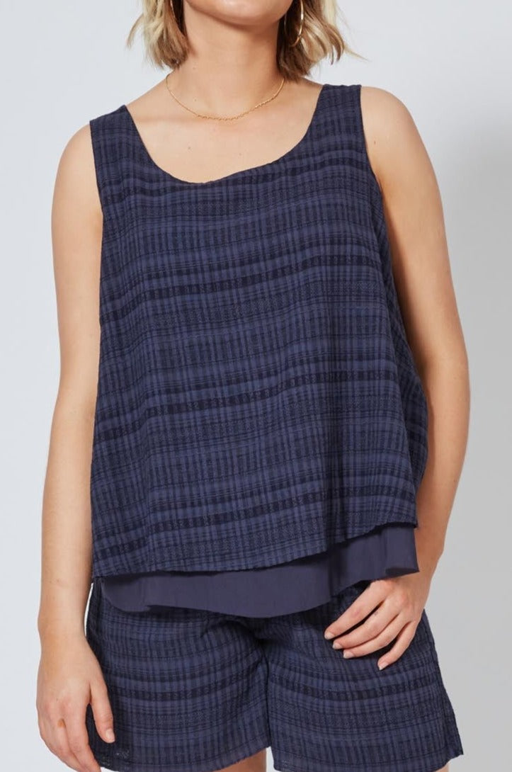 Sanur Tank - Indigo - Isle of Mine Clothing - Top Sleeveless