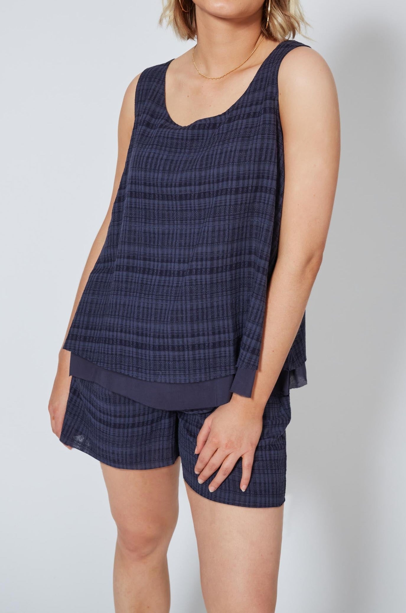 Sanur Tank - Indigo - Isle of Mine Clothing - Top Sleeveless