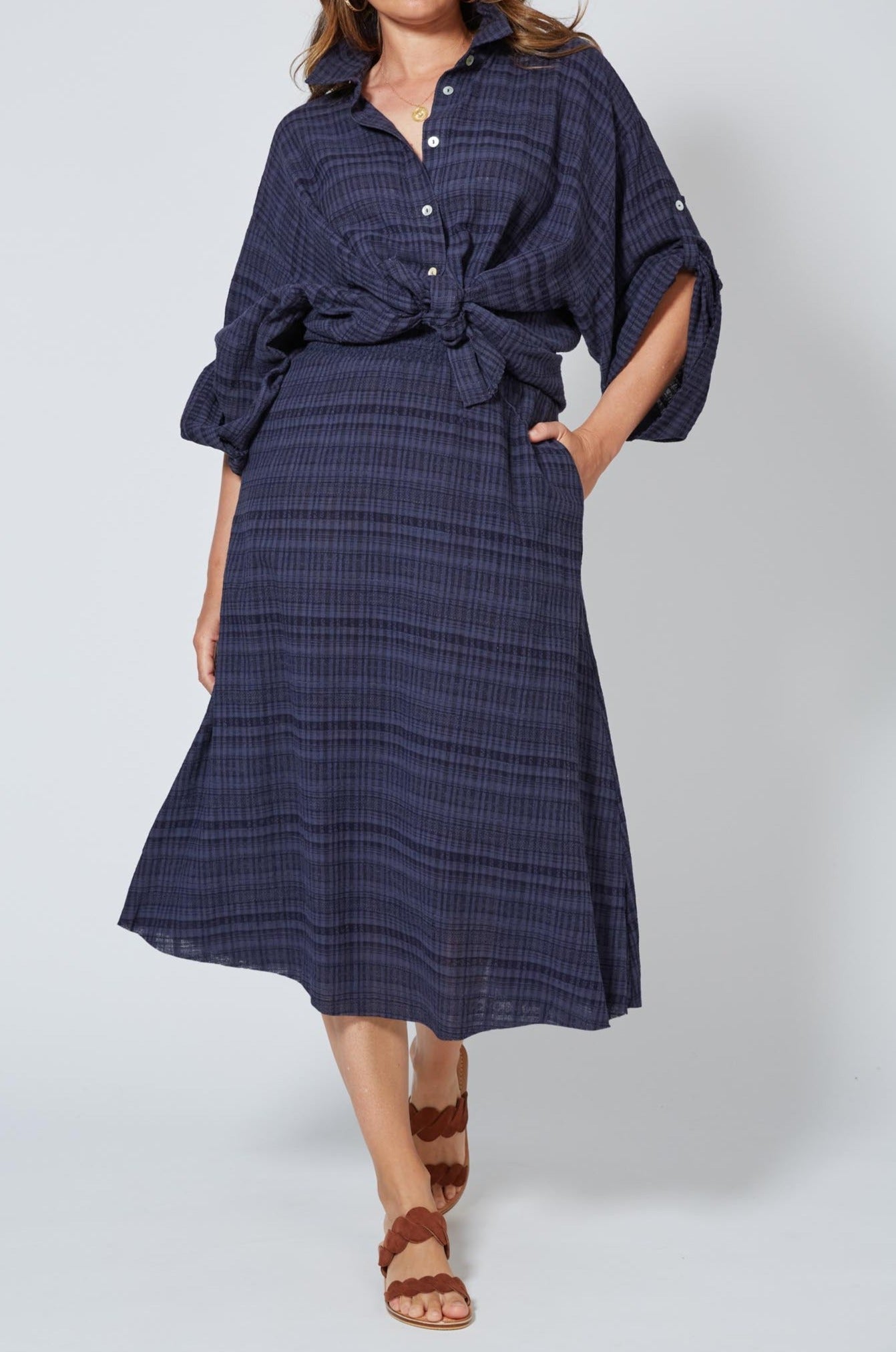 Sanur Skirt - Indigo - Isle of Mine Clothing - Skirt Maxi