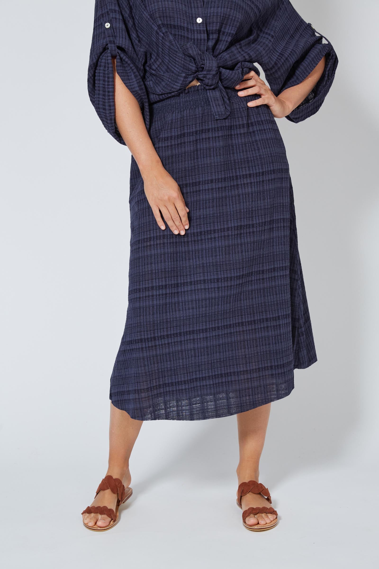 Sanur Skirt - Indigo - Isle of Mine Clothing - Skirt Maxi