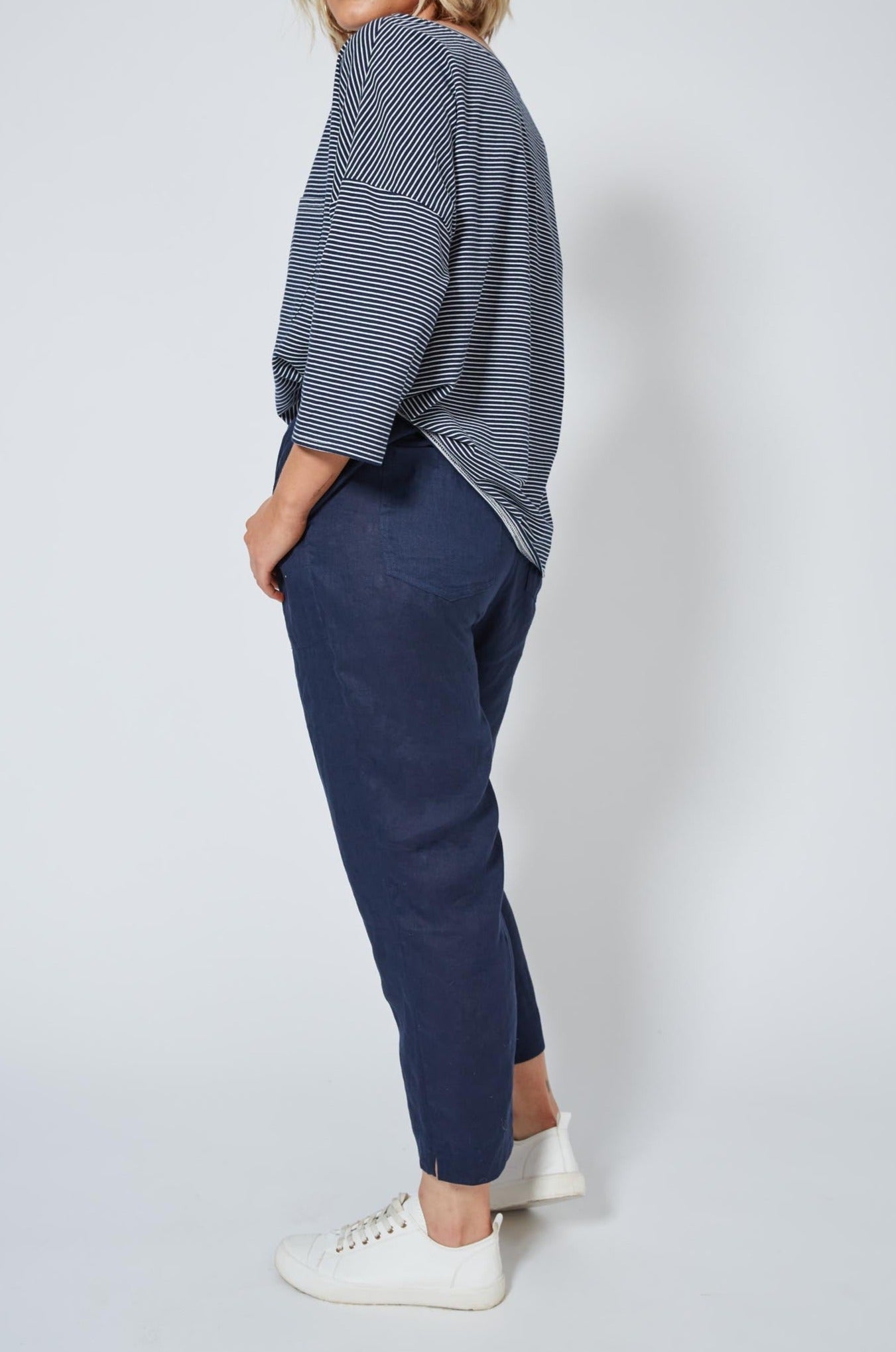 Antillia Relaxed Pant - Indigo - Isle of Mine Clothing - Pant Relaxed Linen