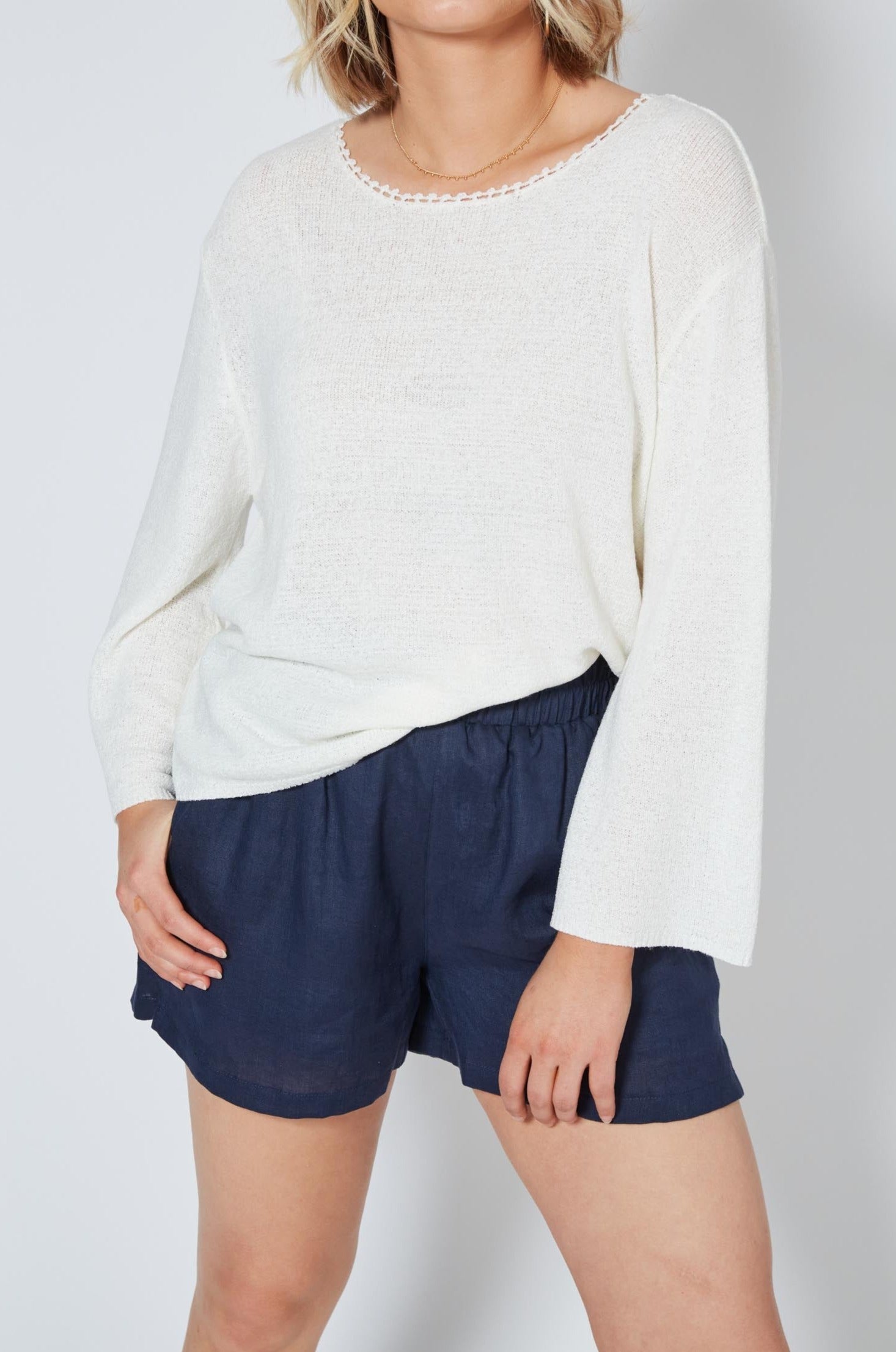 Antillia Short - Indigo - Isle of Mine Clothing - Short Linen