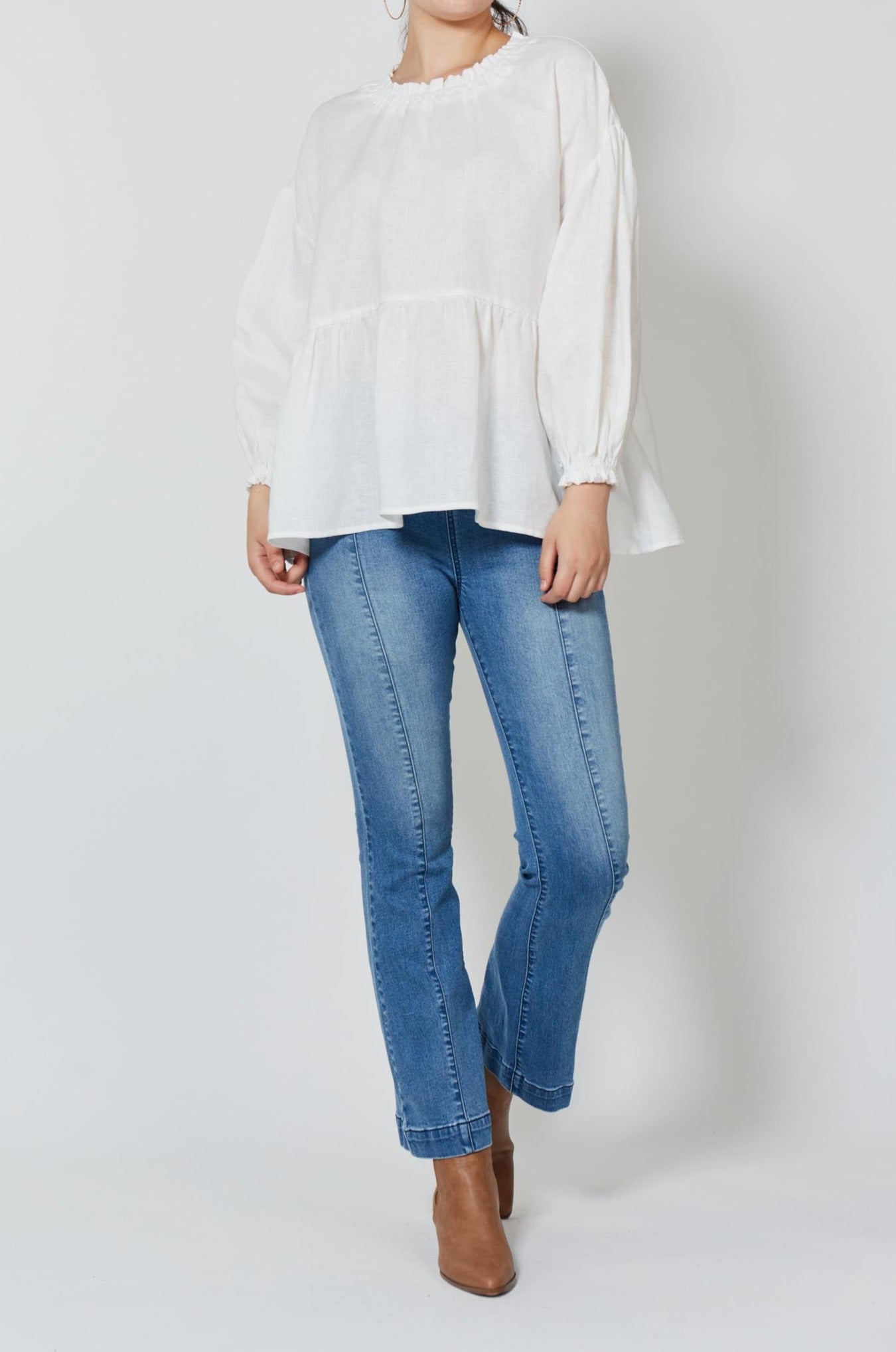 Wintour Top - Dove - Isle of Mine Clothing - Top L/S Linen