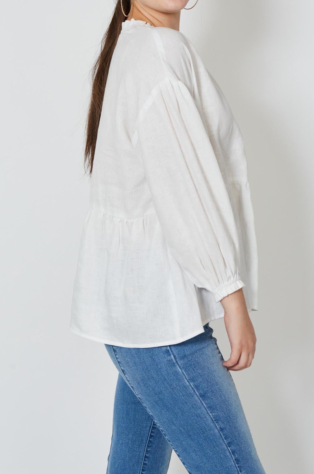 Wintour Top - Dove - Isle of Mine Clothing - Top L/S Linen