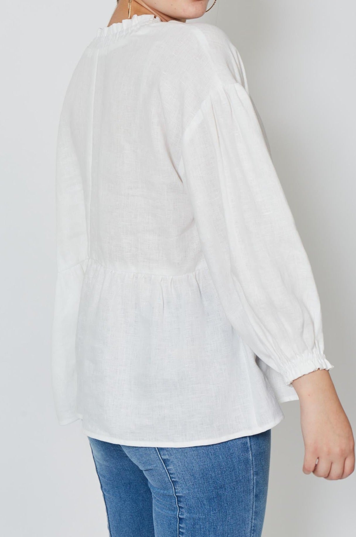 Wintour Top - Dove - Isle of Mine Clothing - Top L/S Linen