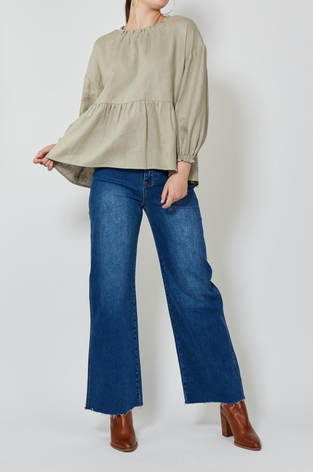 Wintour Top - Peyote - Isle of Mine Clothing - Top L/S Linen