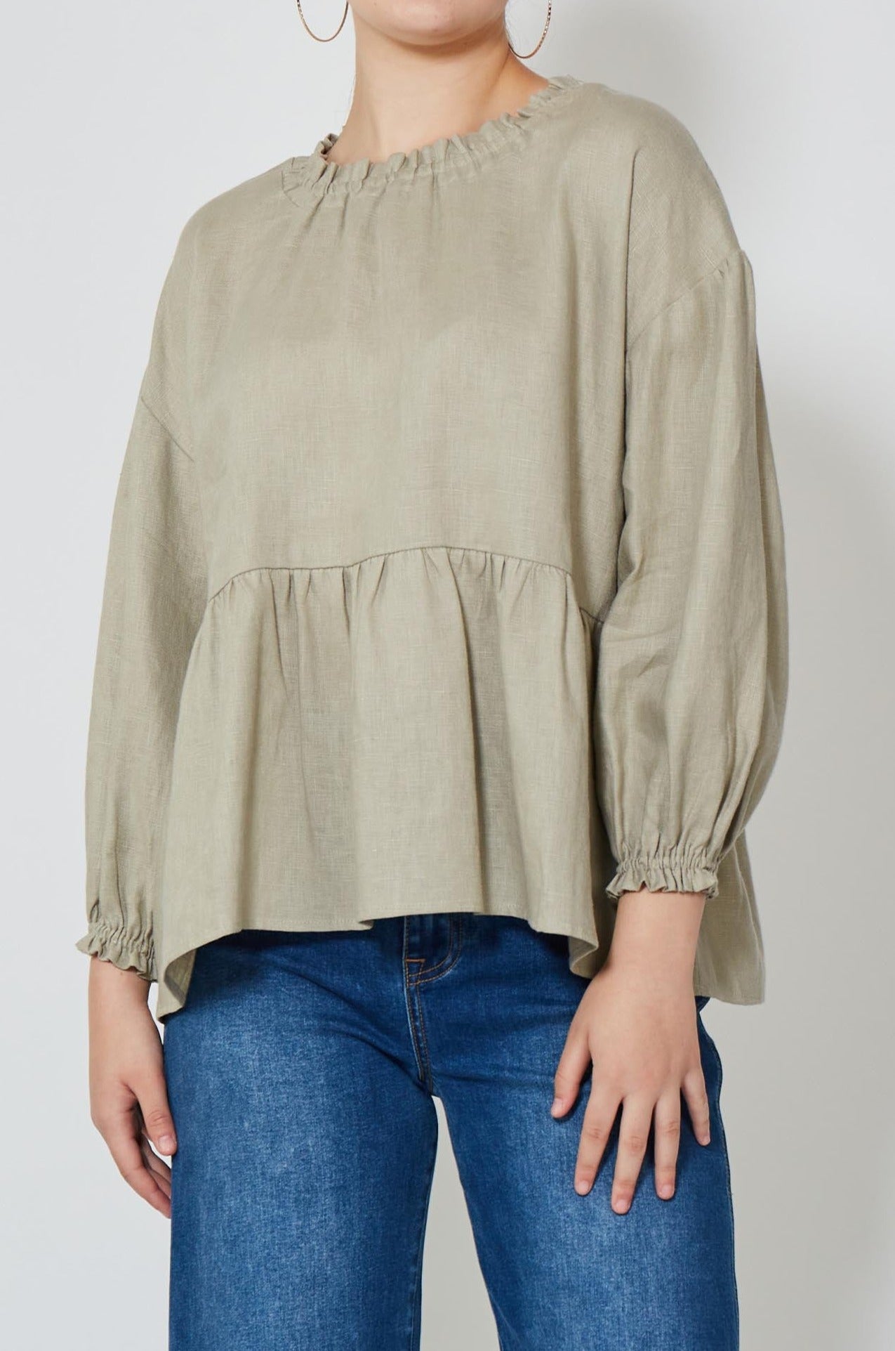 Wintour Top - Peyote - Isle of Mine Clothing - Top L/S Linen