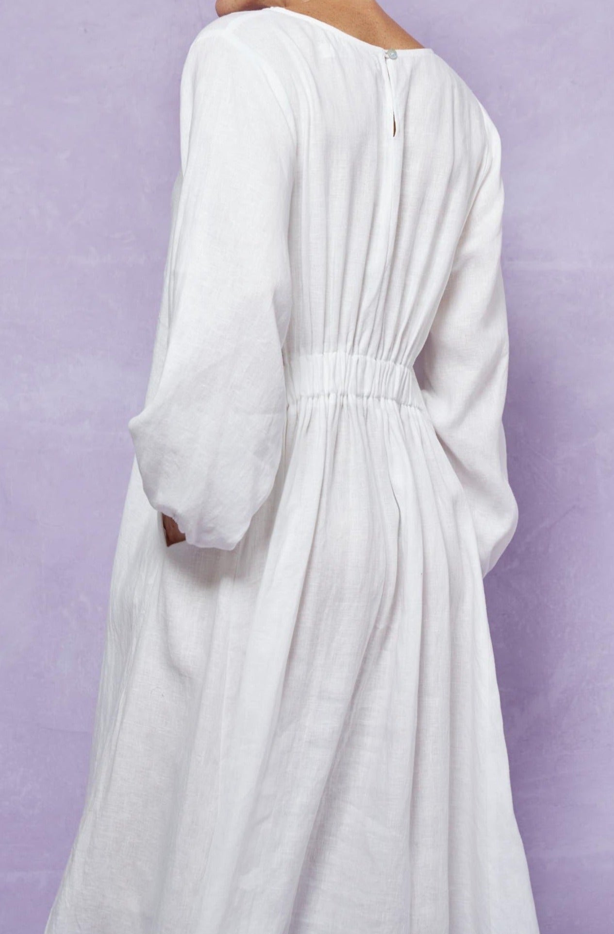 Wintour Maxi Dress - Dove - Isle of Mine Clothing - Dress Maxi Linen