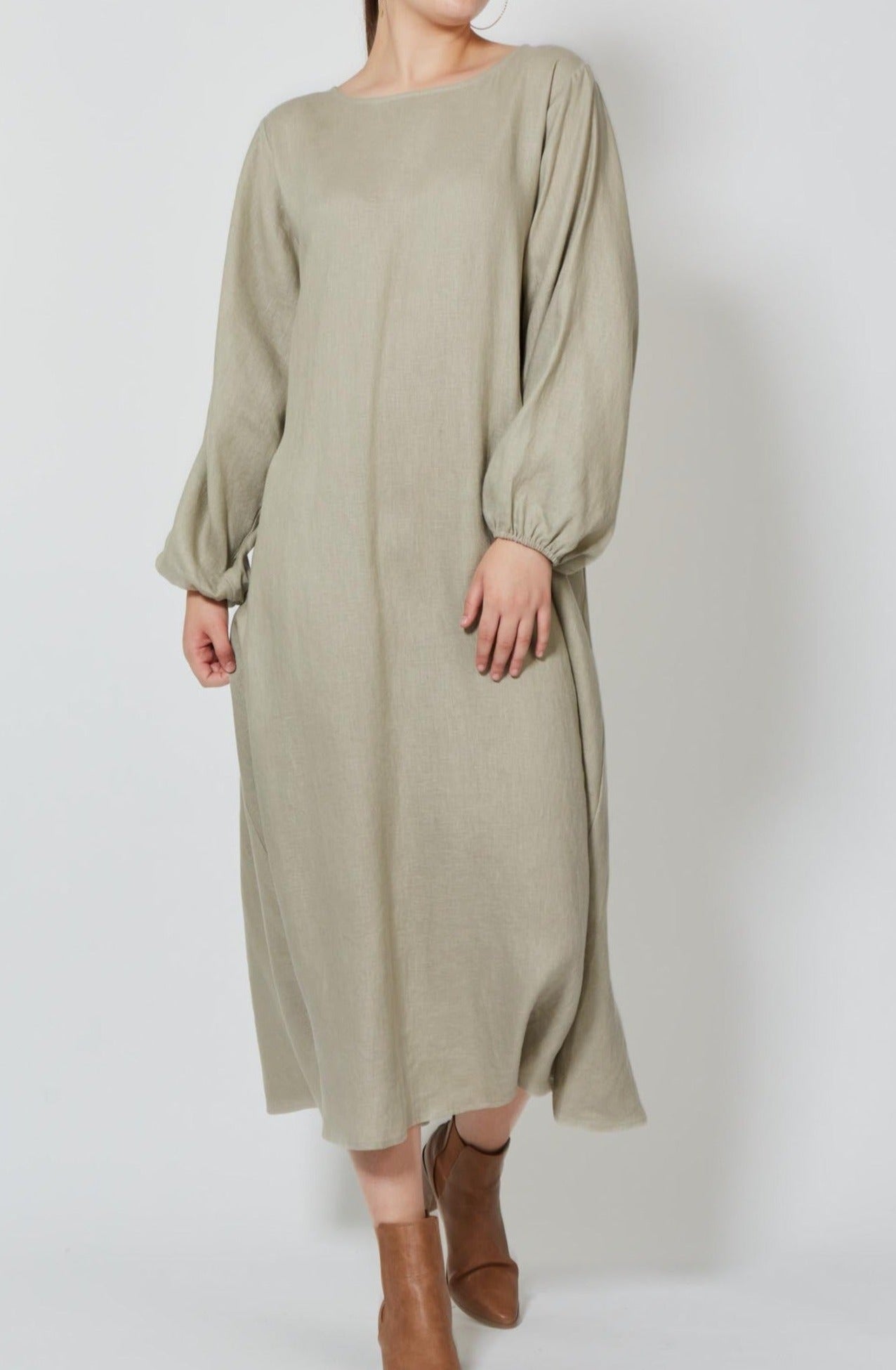 Wintour Maxi Dress - Peyote - Isle of Mine Clothing - Dress Maxi Linen