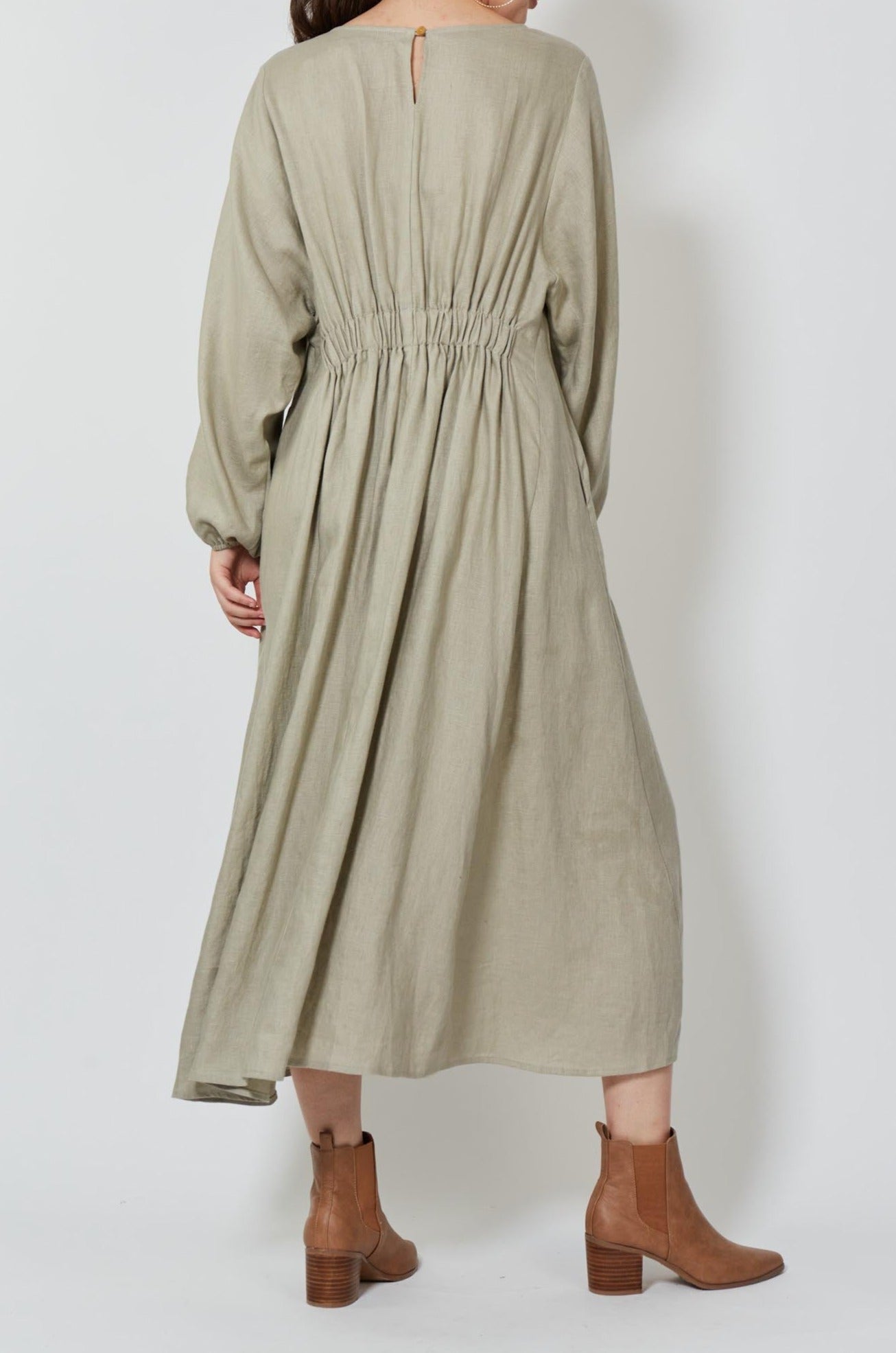 Wintour Maxi Dress - Peyote - Isle of Mine Clothing - Dress Maxi Linen