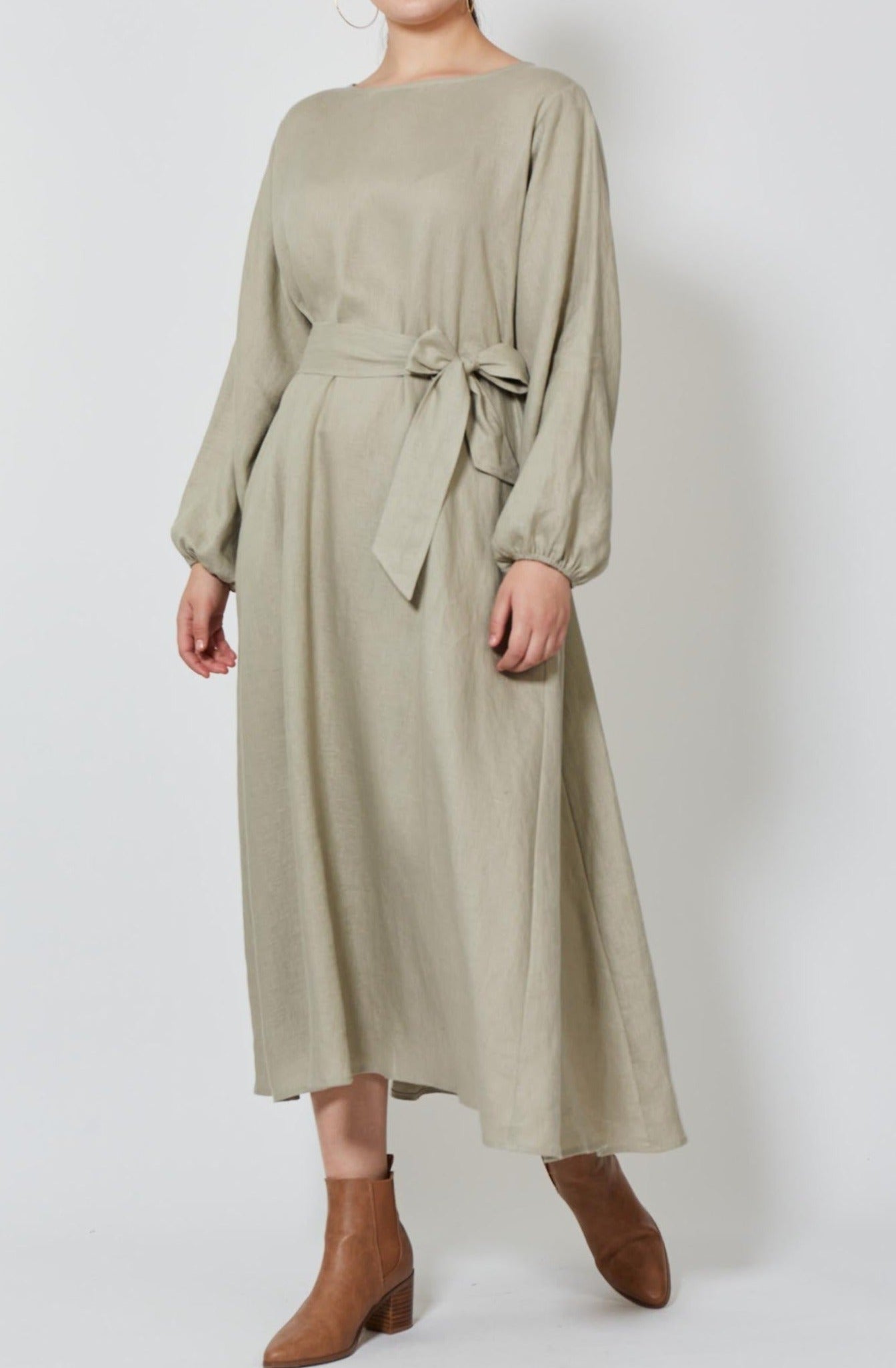 Wintour Maxi Dress - Peyote - Isle of Mine Clothing - Dress Maxi Linen