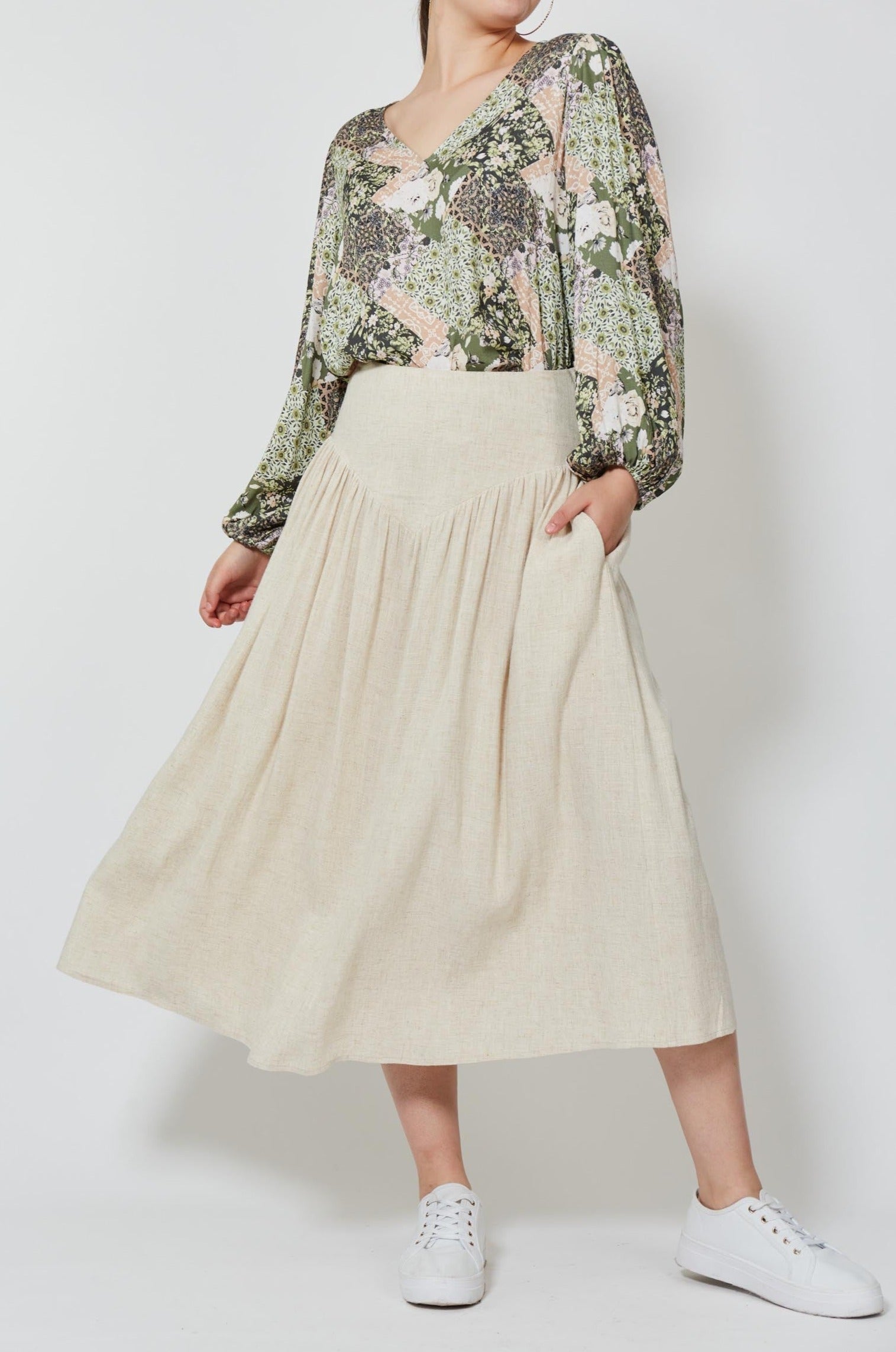 Vera Skirt - Canvas - Isle of Mine Clothing - Skirt Linen