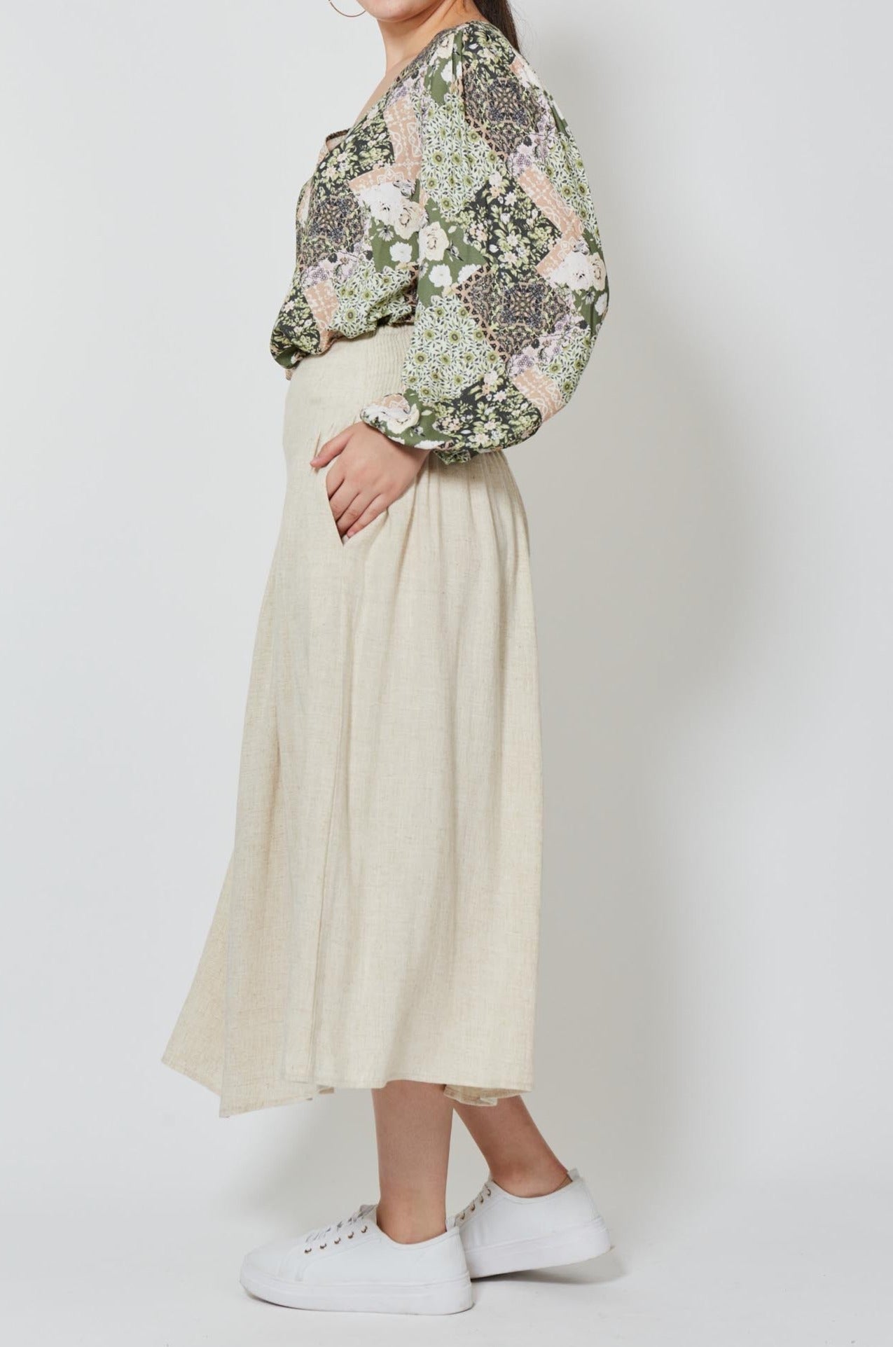 Vera Skirt - Canvas - Isle of Mine Clothing - Skirt Linen