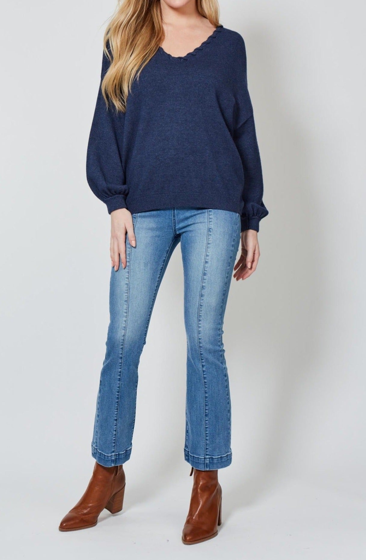 Ines V Jumper - Yale - Isle of Mine Clothing - Knit Jumper