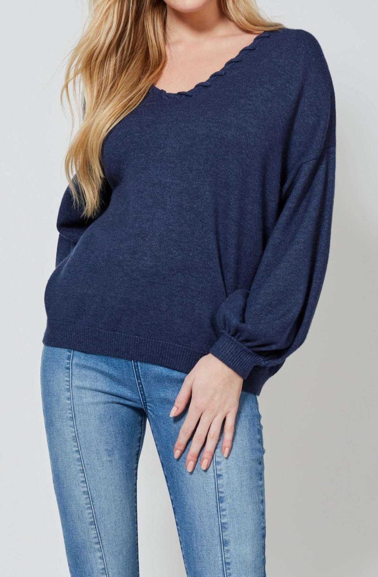 Ines V Jumper - Yale - Isle of Mine Clothing - Knit Jumper