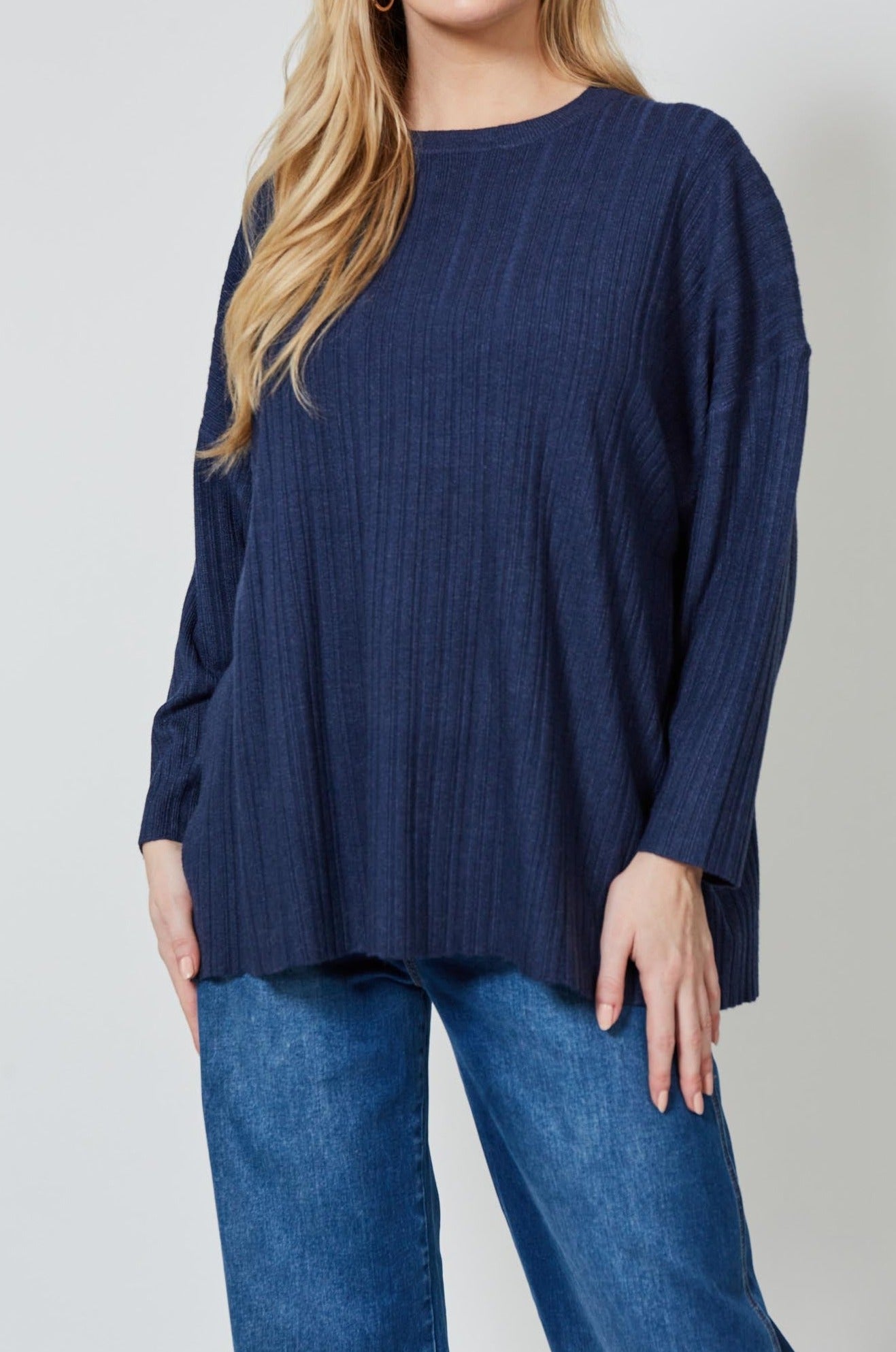 Ines Rib Jumper - Yale - Isle of Mine Clothing - Knit Jumper