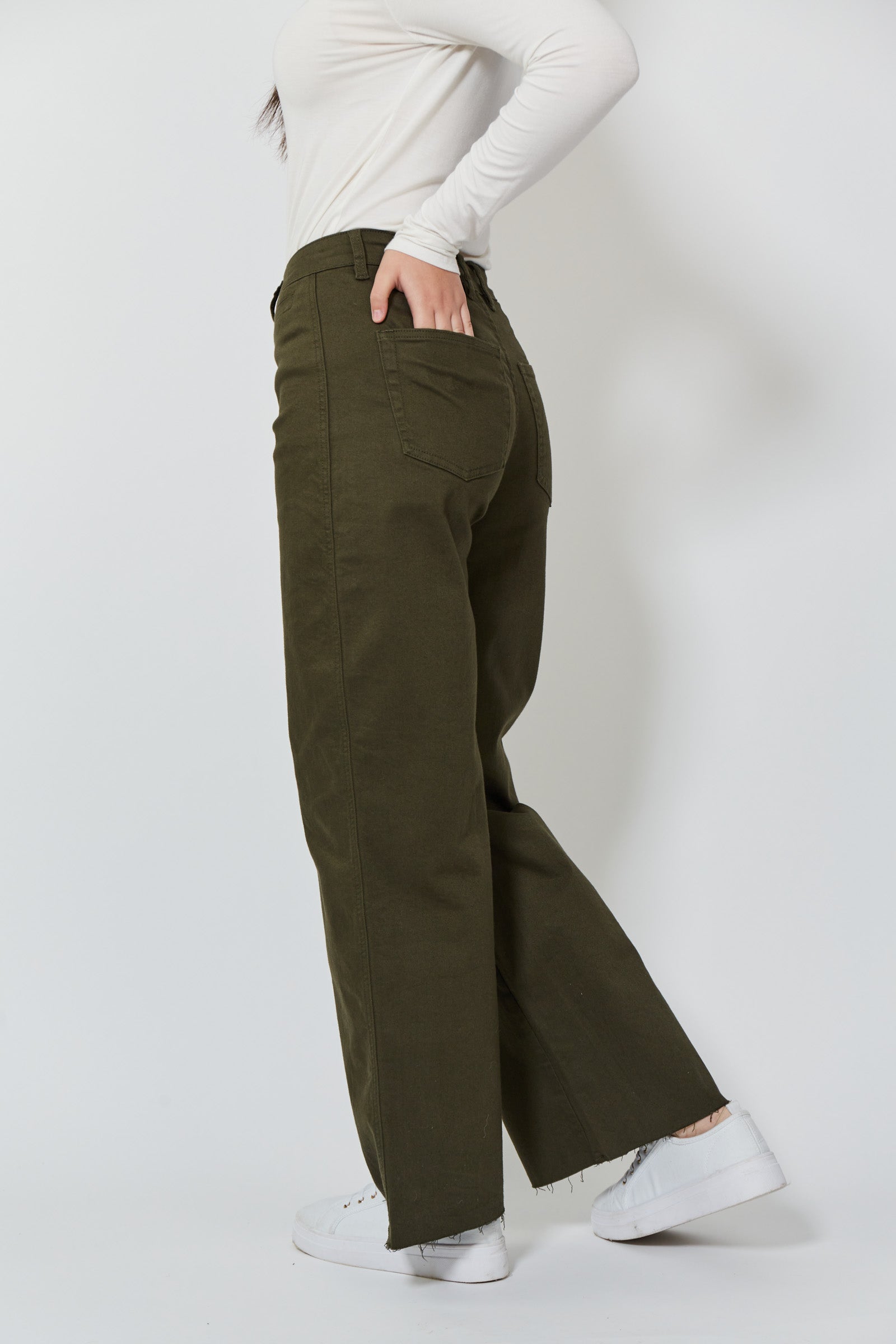 Tate Denim - Moss - Isle of Mine Clothing - Denim Jean Wide Leg