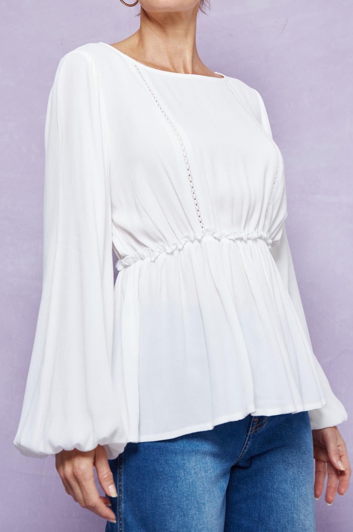 Coppola Blouse - Dove - Isle of Mine Clothing - Top L/S Dressy