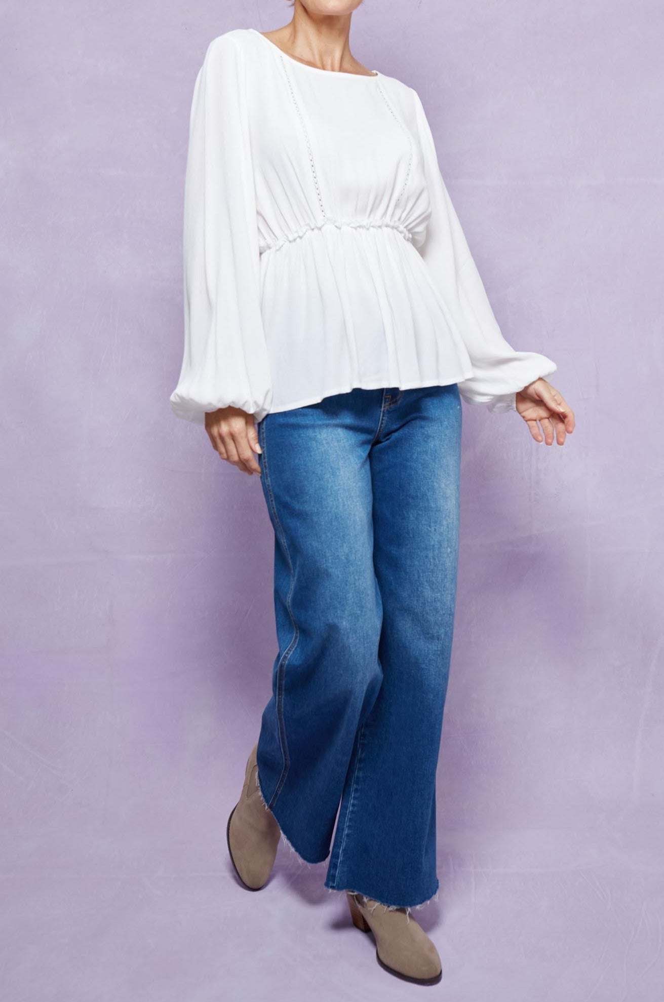 Coppola Blouse - Dove - Isle of Mine Clothing - Top L/S Dressy