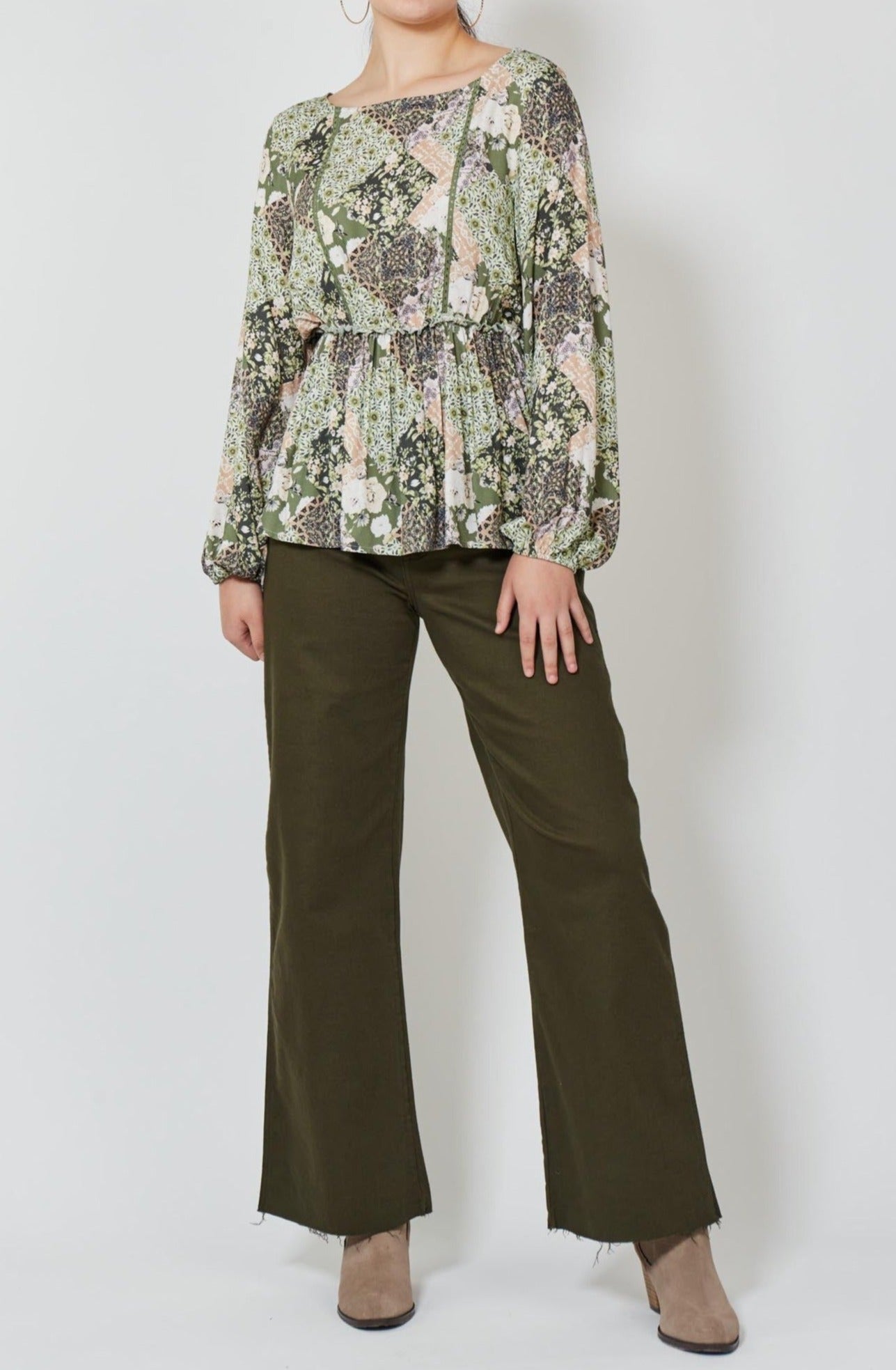 Coppola Blouse - Evergreen Muse - Isle of Mine Clothing - Top L/S Dressy