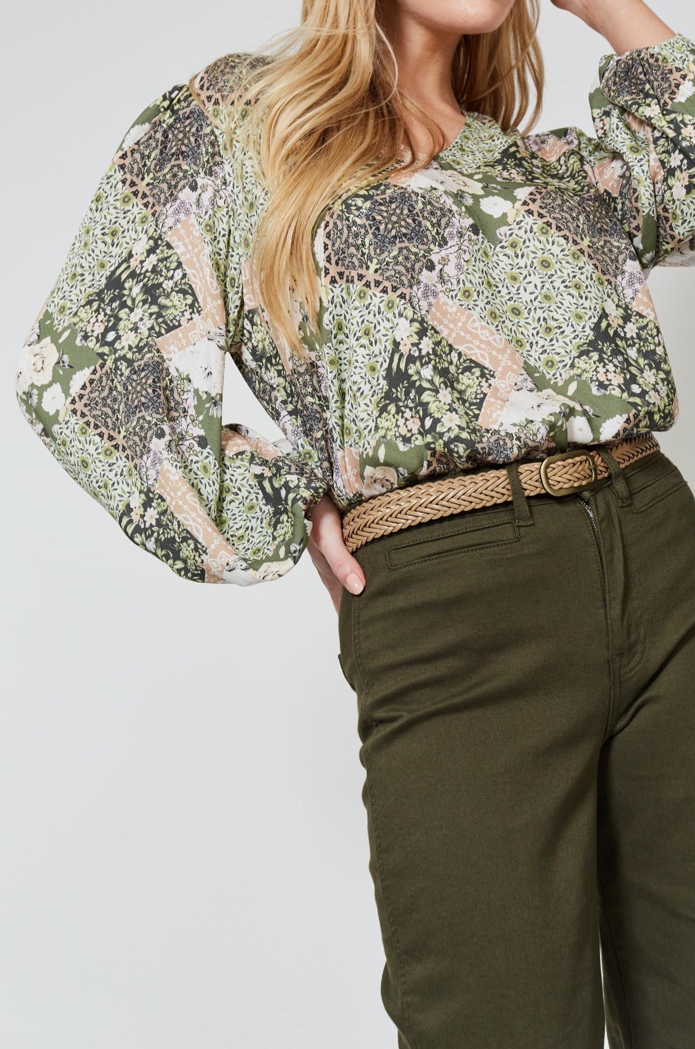 Coppola V Blouse - Evergreen Muse - Isle of Mine Clothing - Top L/S