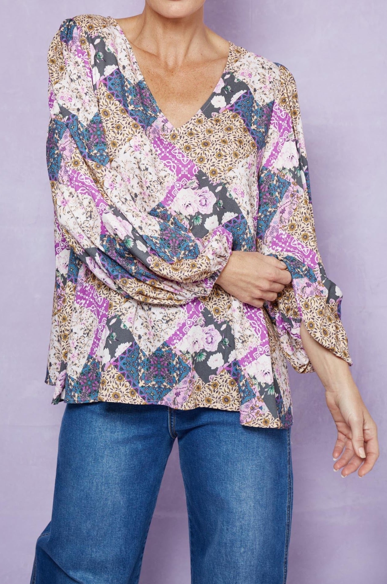 Coppola V Blouse - Violet Muse - Isle of Mine Clothing - Top L/S