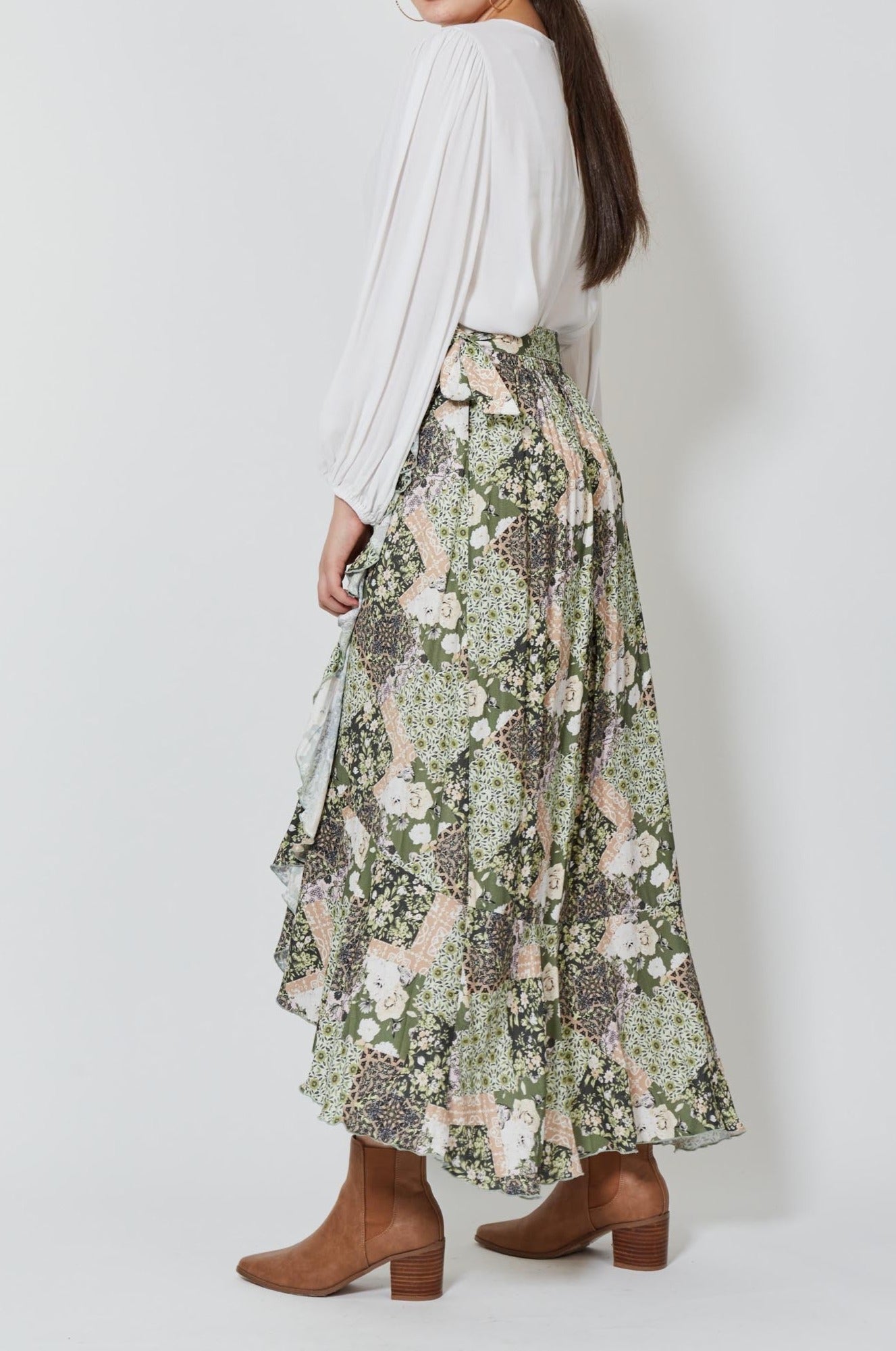 Coppola Wrap Skirt - Evergreen Muse - Isle of Mine Clothing - Skirt Maxi