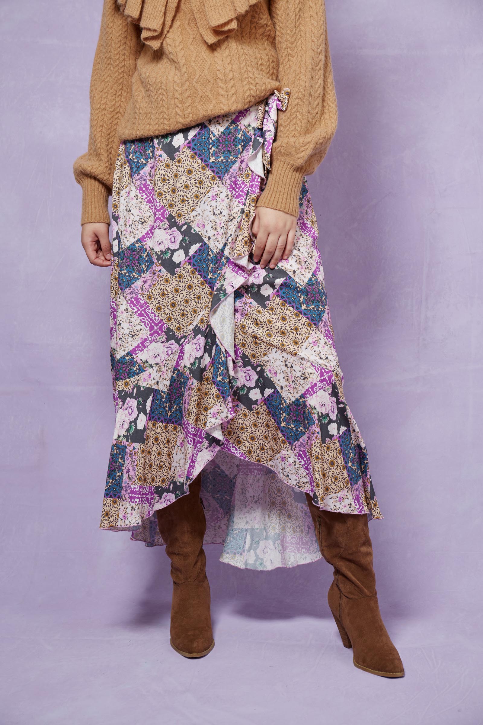 Coppola Wrap Skirt - Violet Muse - Isle of Mine Clothing - Skirt Maxi