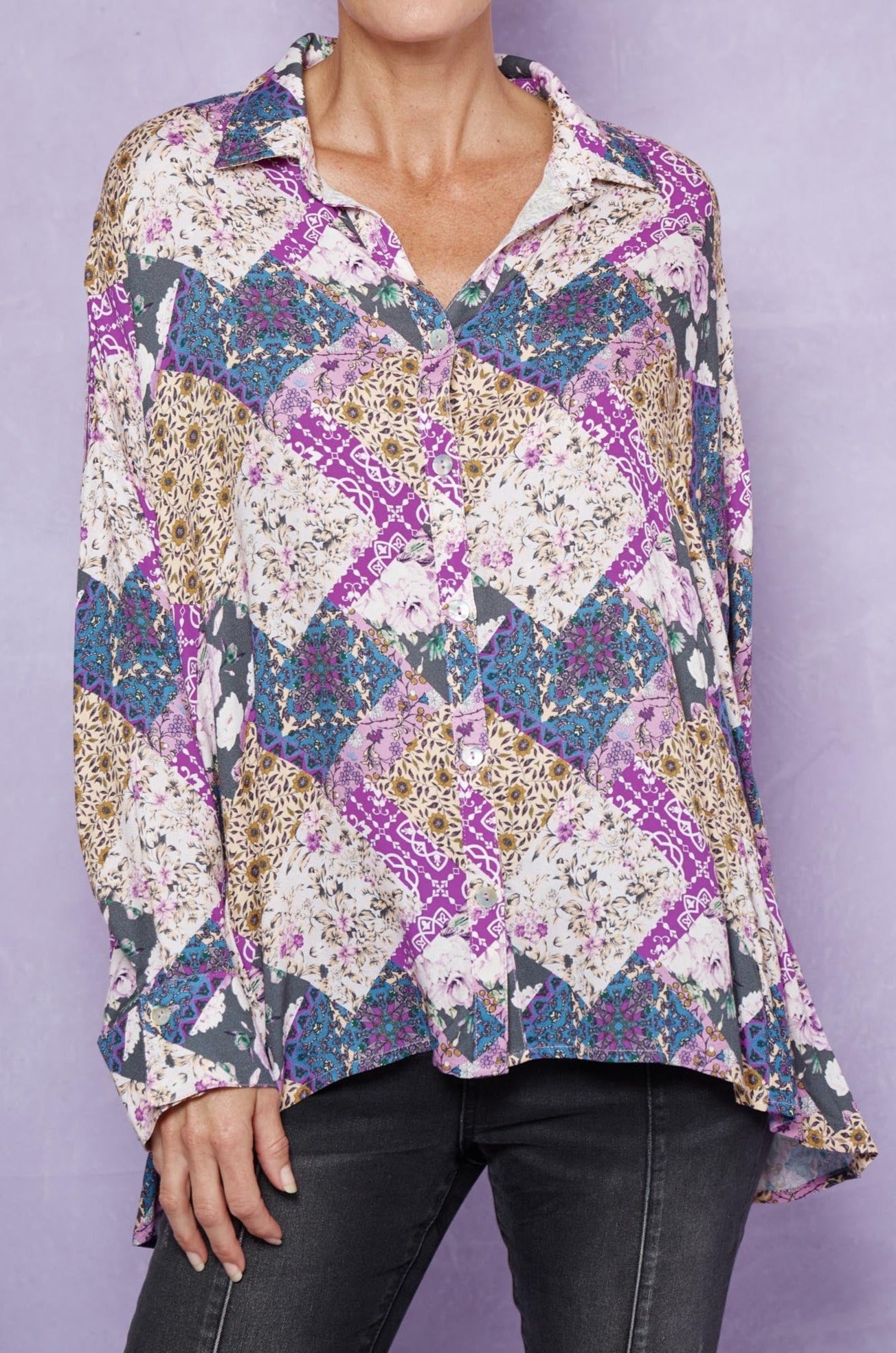 Coppola Shirt - Violet Muse - Isle of Mine Clothing - Top L/S