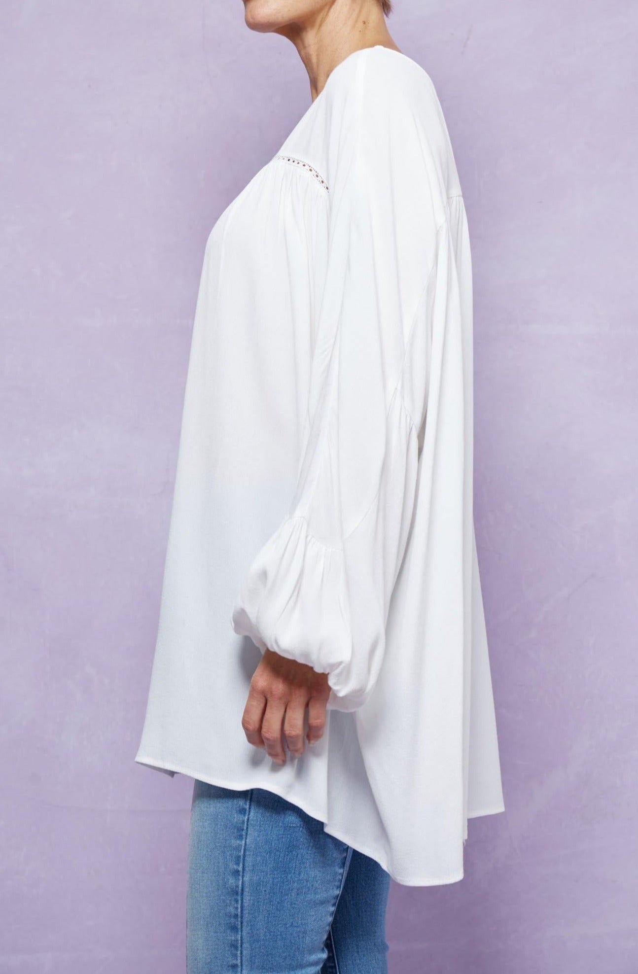 Coppola Oversized Top - Dove - Isle of Mine Clothing - Top L/S One Size