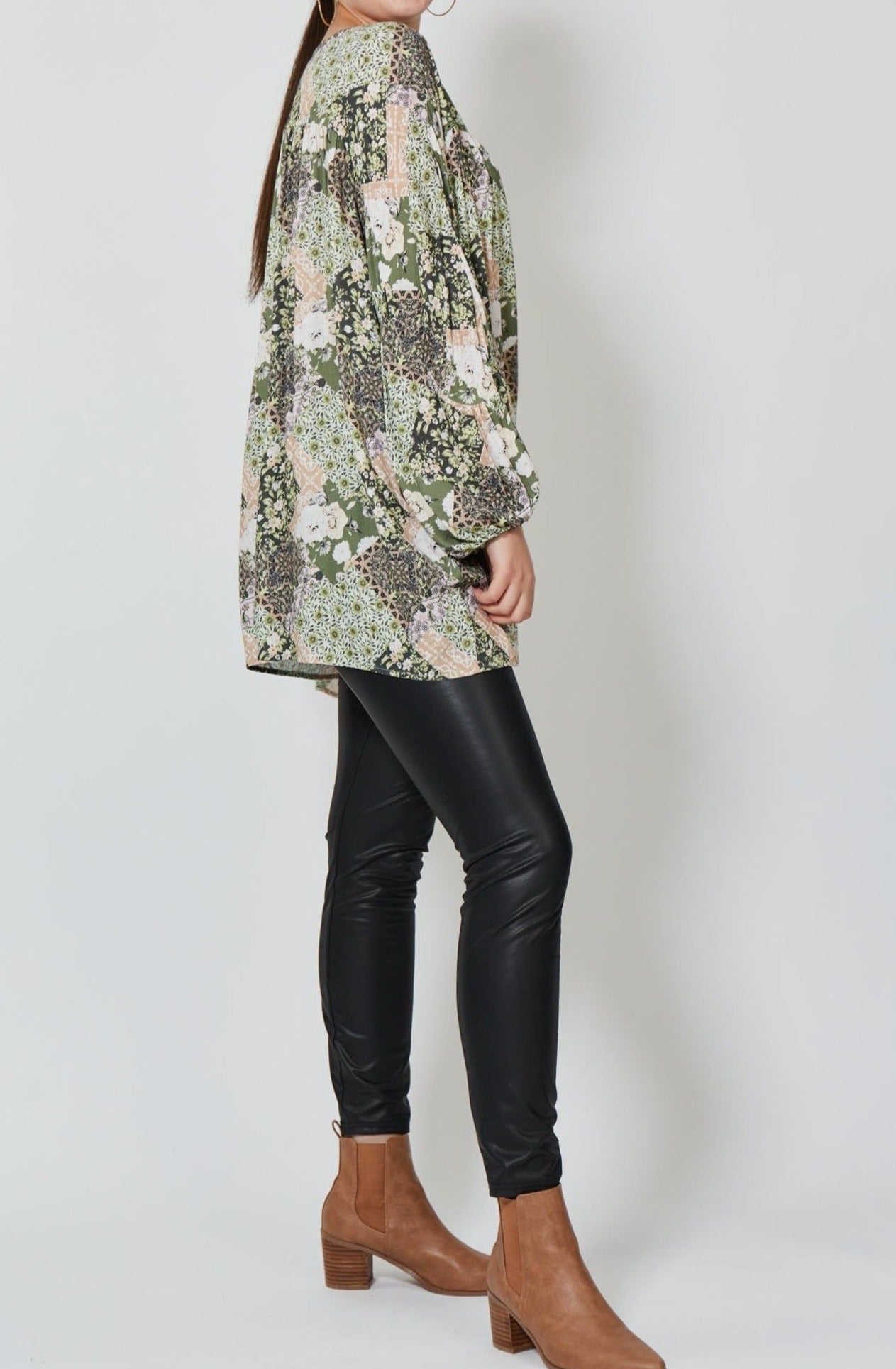 Coppola Oversized Top - Evergreen Muse - Isle of Mine Clothing - Top L/S One Size