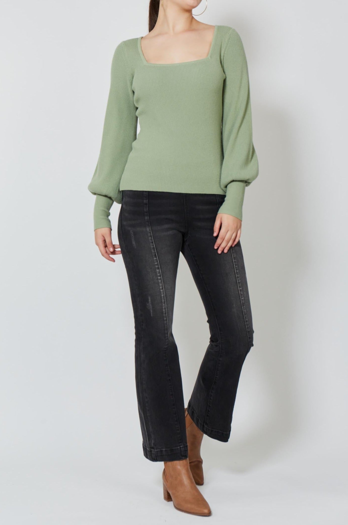 Twiggy Knit Top - Moss - Isle of Mine Clothing - Knit Jumper