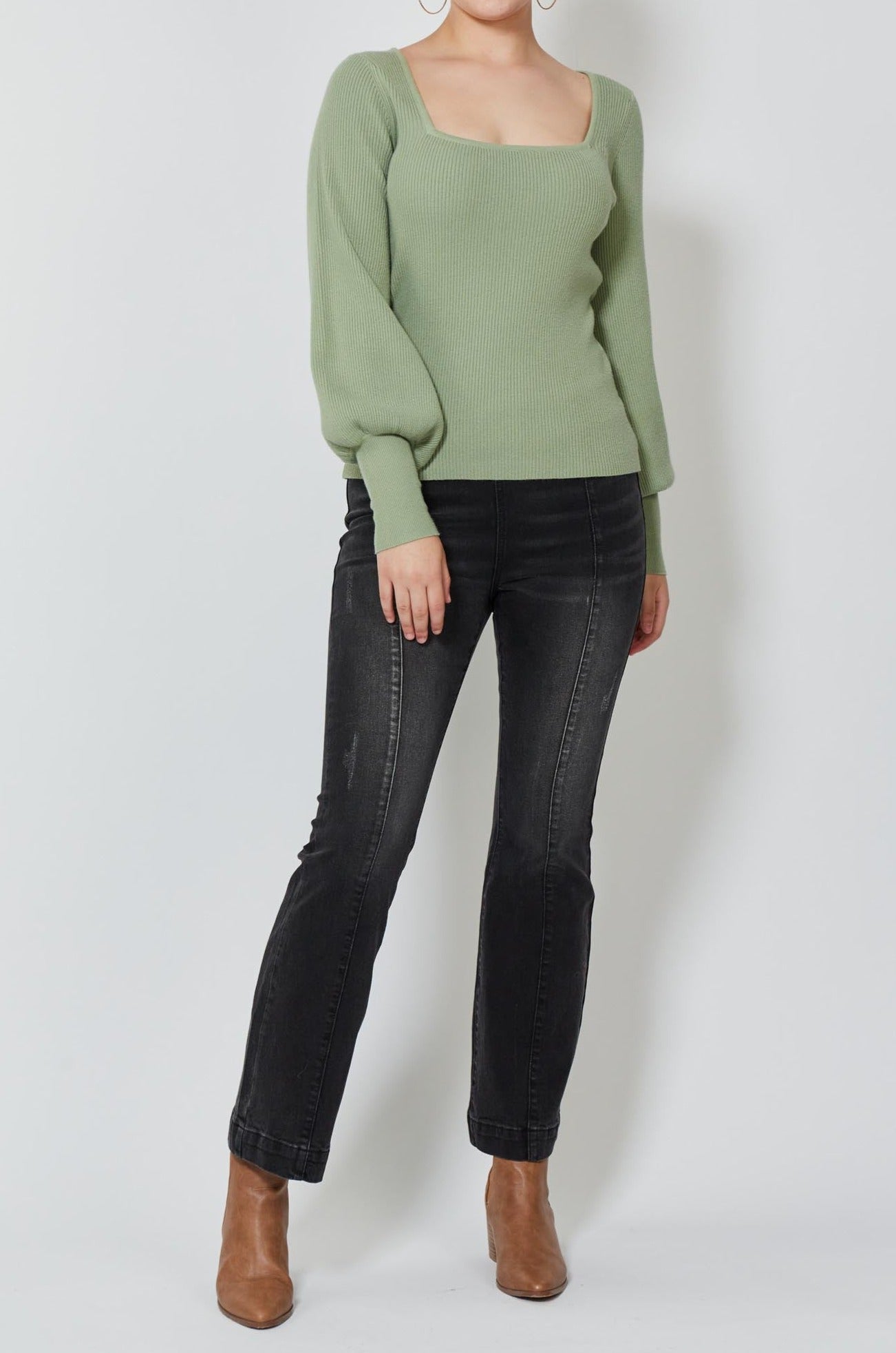 Twiggy Knit Top - Moss - Isle of Mine Clothing - Knit Jumper