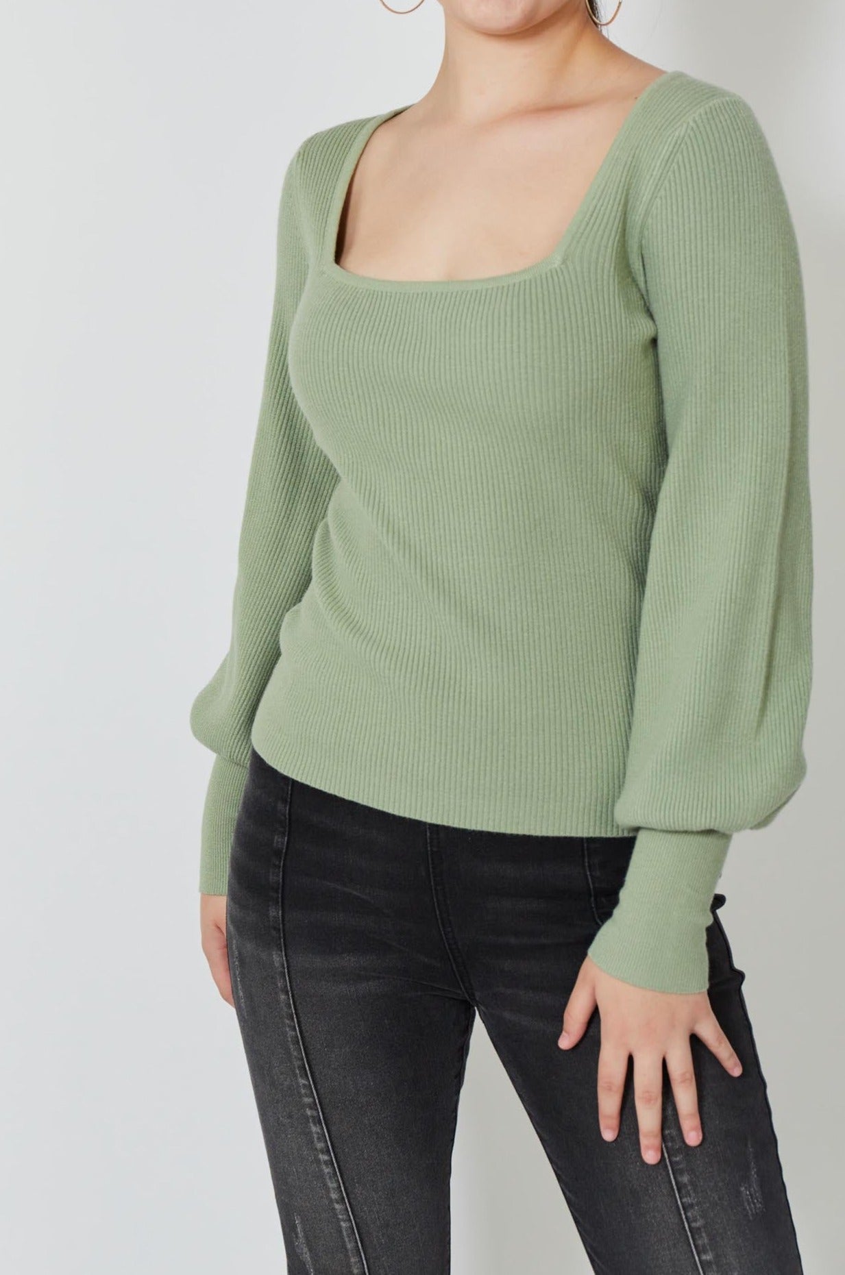 Twiggy Knit Top - Moss - Isle of Mine Clothing - Knit Jumper