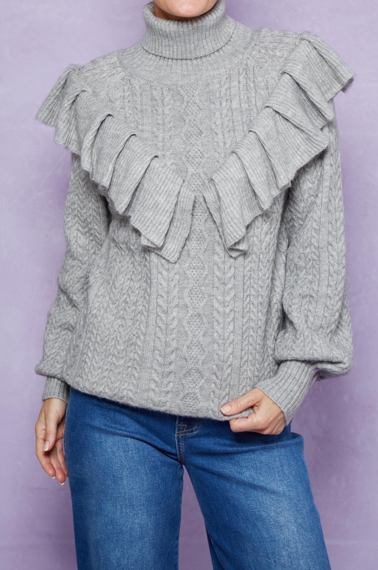 Romy Ruffle Knit - Marle - Isle of Mine Clothing - Knit Jumper