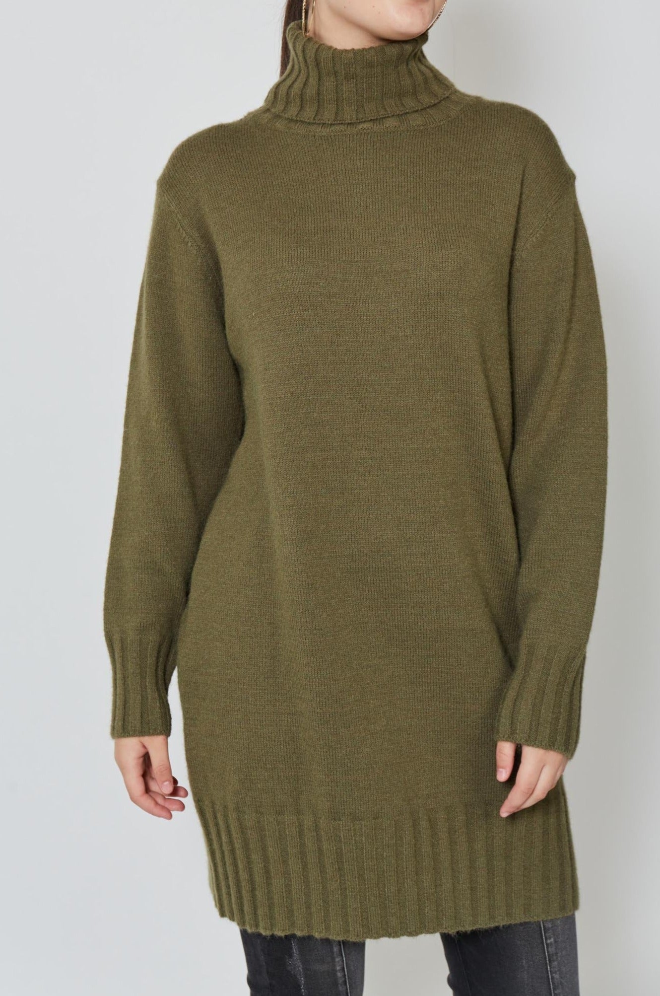 Garland Oversized Jumper - Moss - Isle of Mine Clothing - Knit Jumper One Size