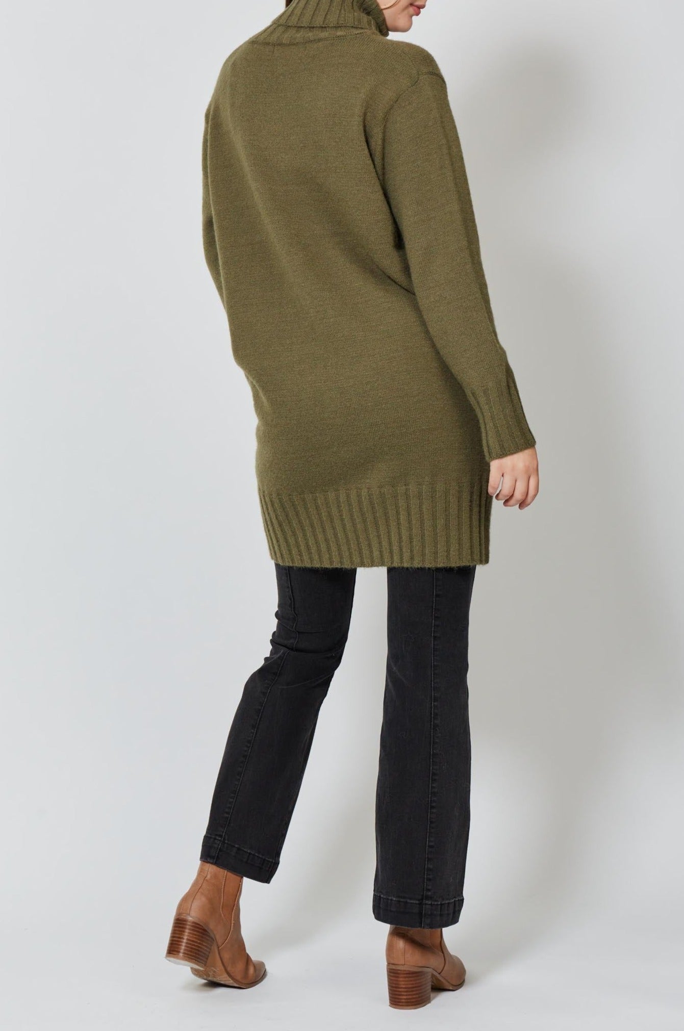 Garland Oversized Jumper - Moss - Isle of Mine Clothing - Knit Jumper One Size